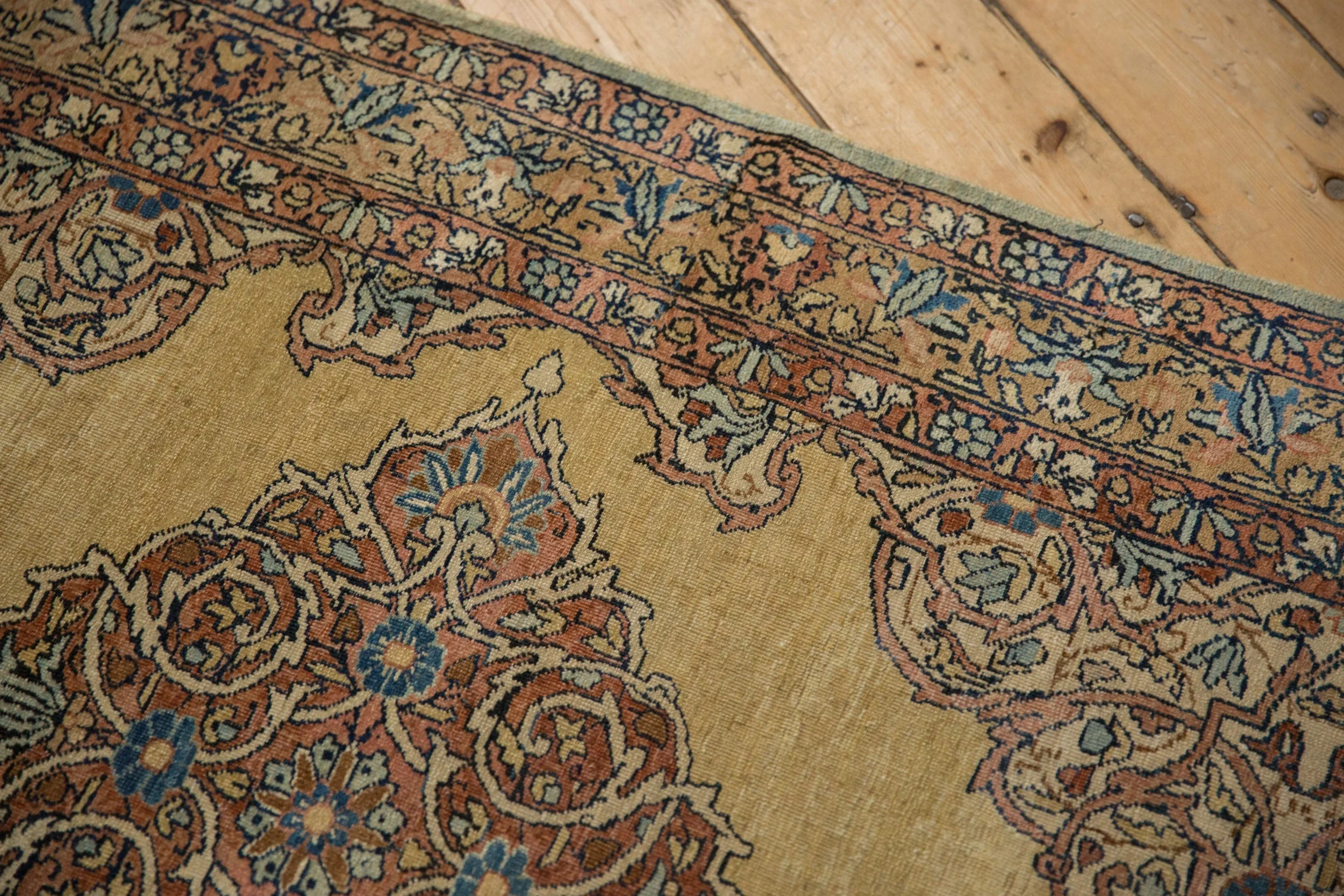 3.5x16 Vintage Tea Washed Kerman Rug Runner - Image 7