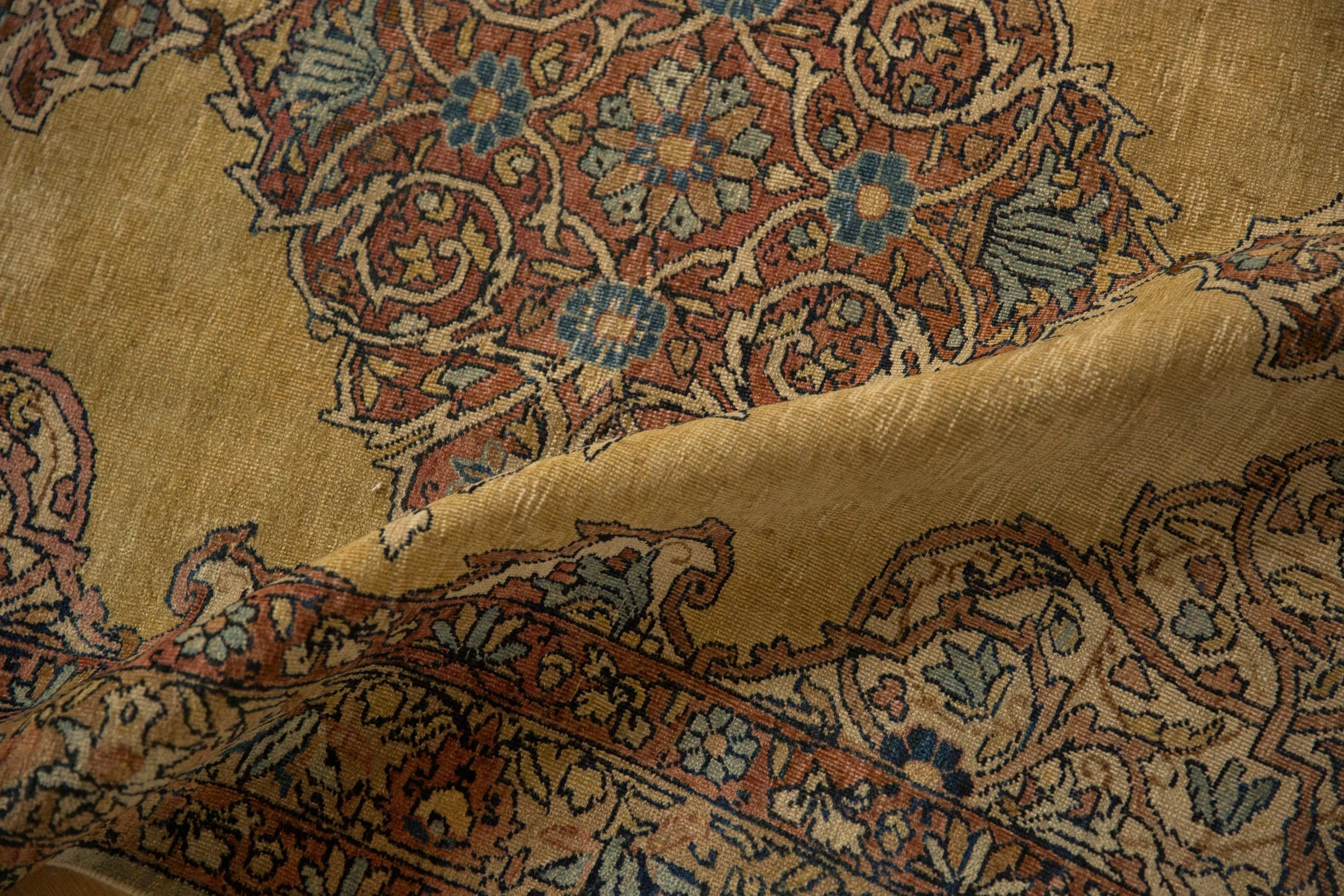 3.5x16 Vintage Tea Washed Kerman Rug Runner - Image 8