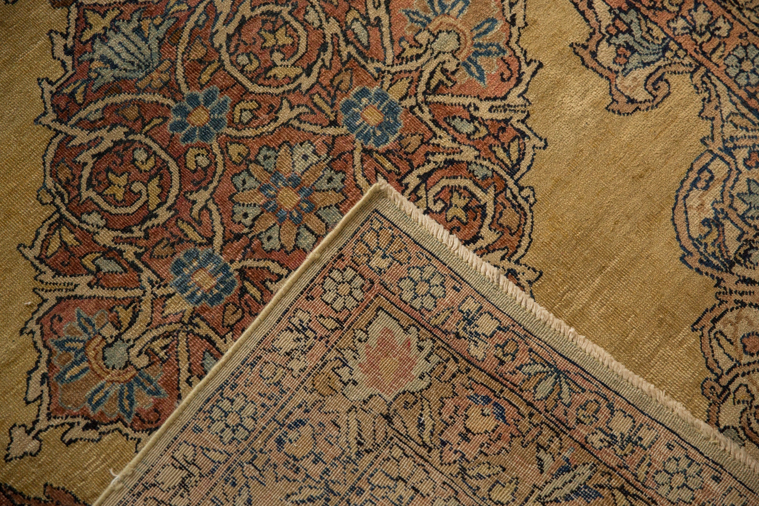 3.5x16 Vintage Tea Washed Kerman Rug Runner - Image 9
