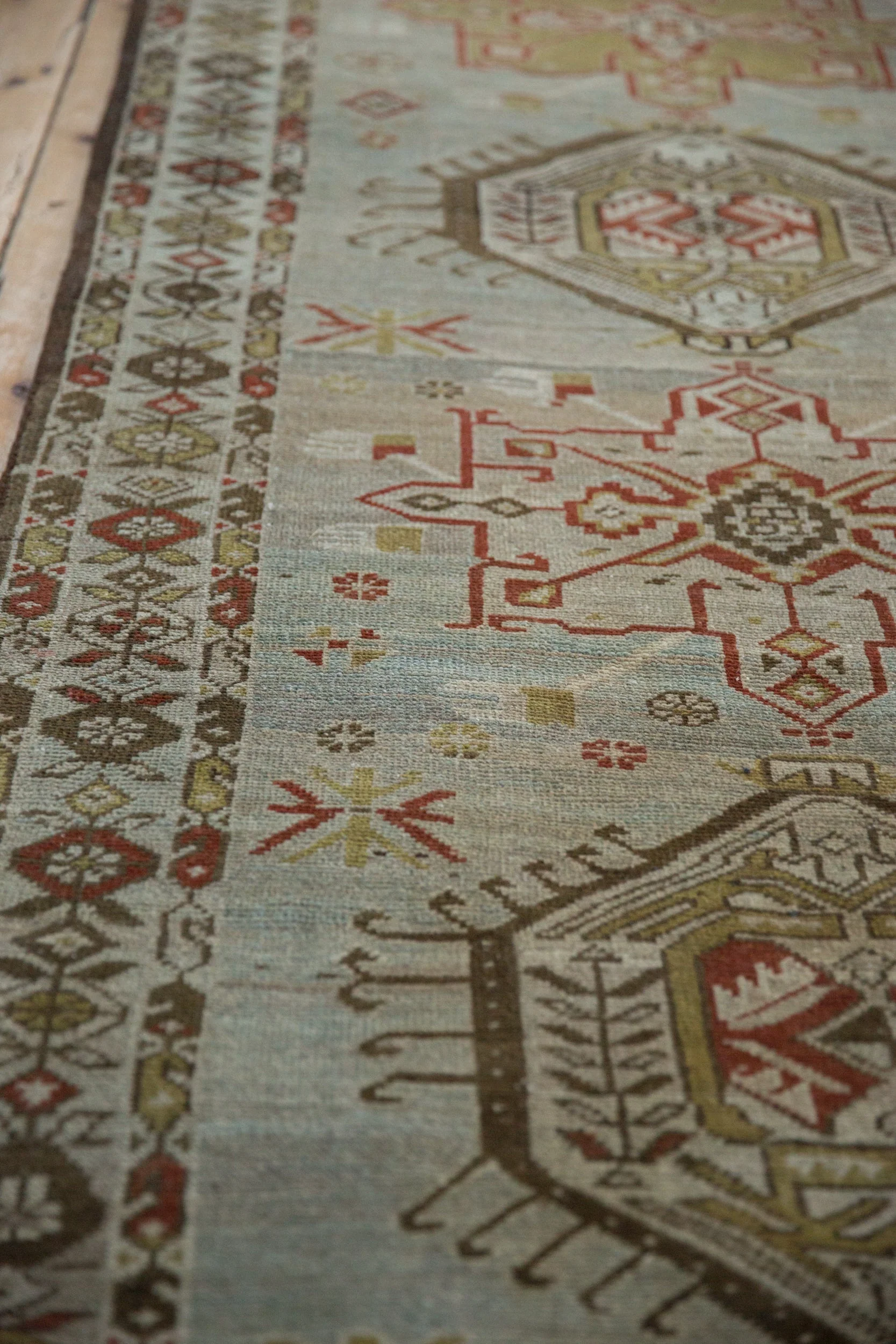 3.5x17 Vintage Distressed Karaja Rug Runner - Image 10