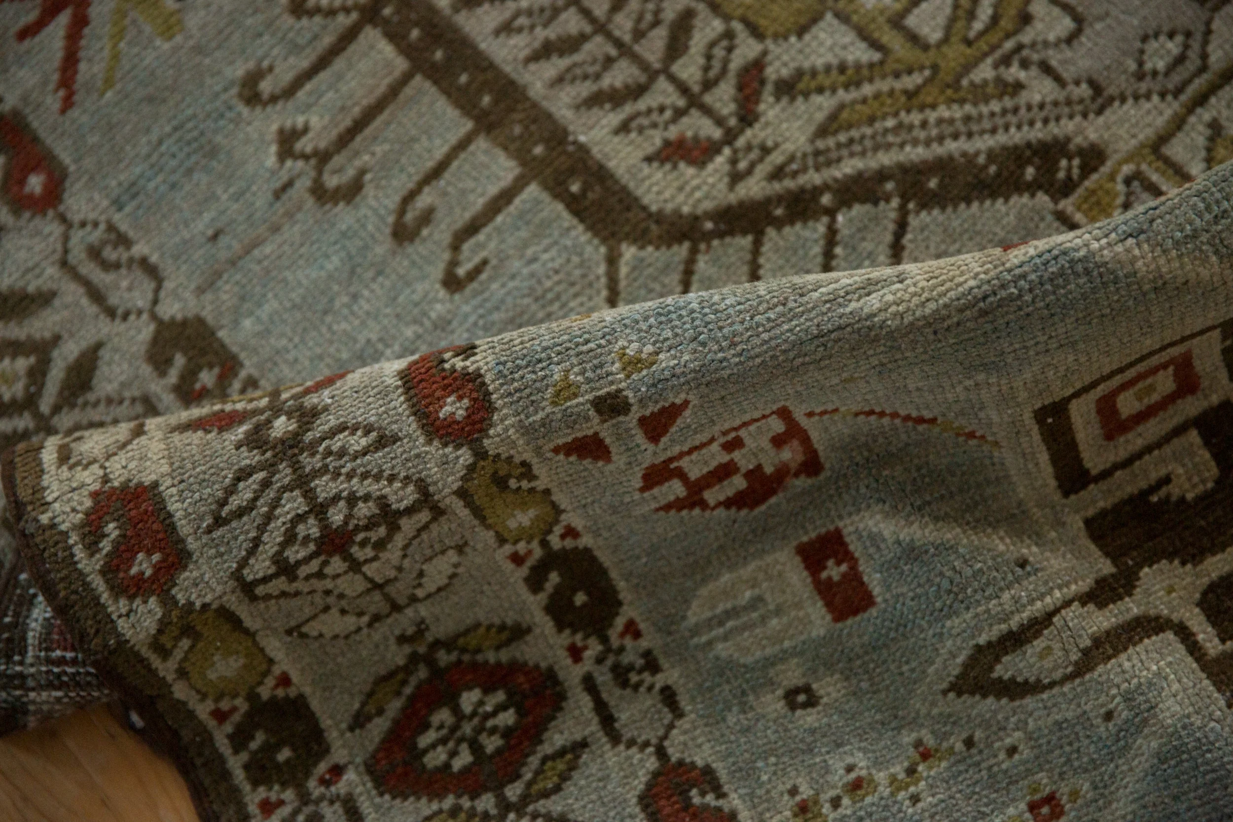 3.5x17 Vintage Distressed Karaja Rug Runner - Image 11