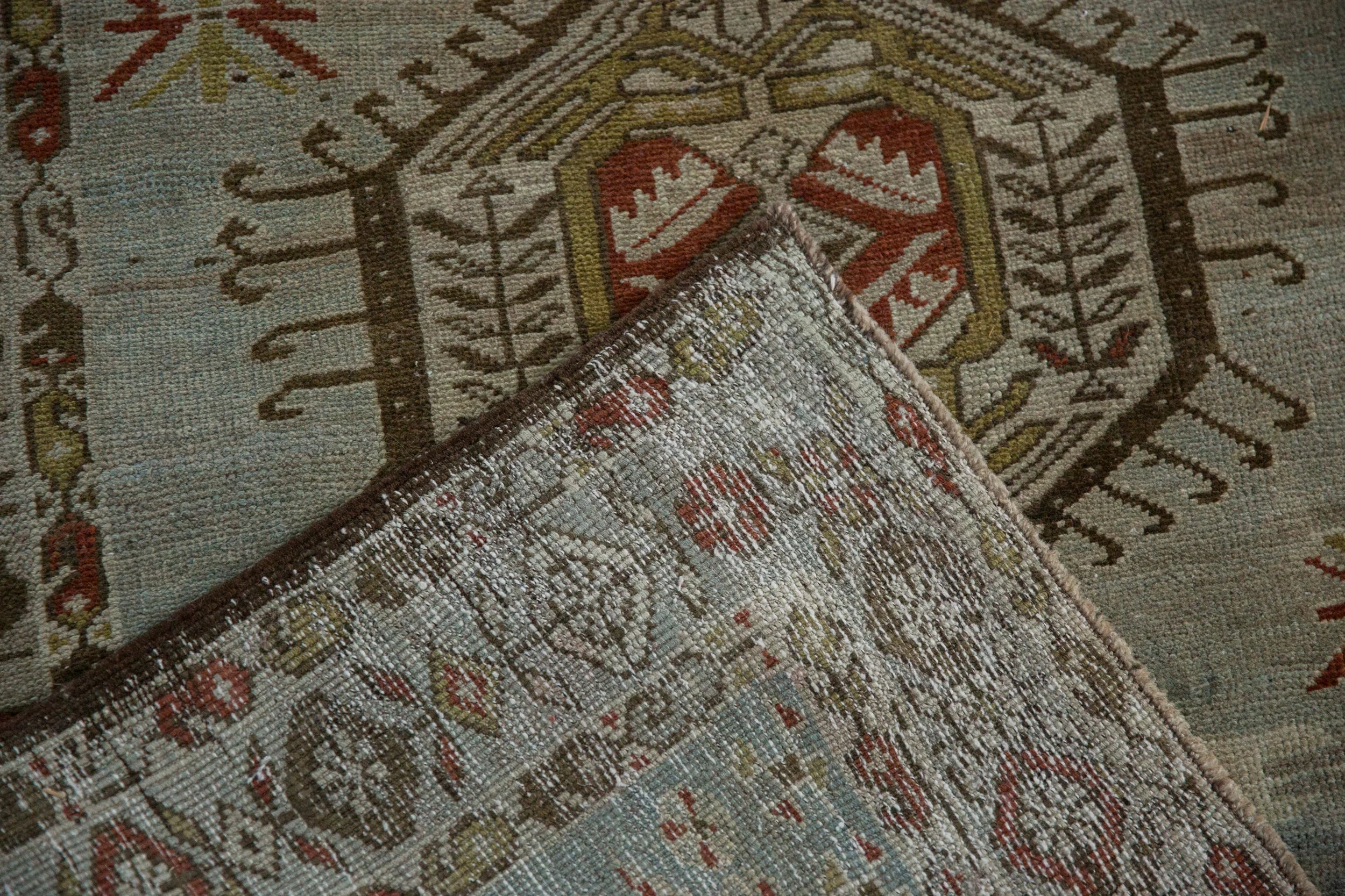 3.5x17 Vintage Distressed Karaja Rug Runner - Image 12
