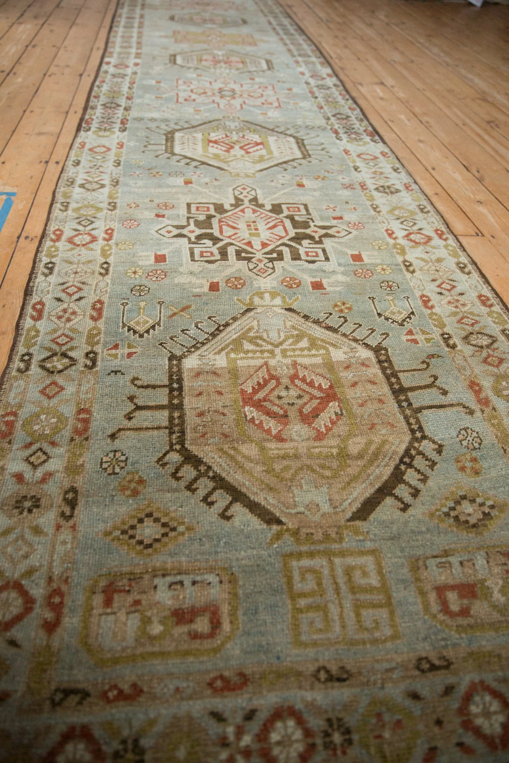 3.5x17 Vintage Distressed Karaja Rug Runner - Image 4