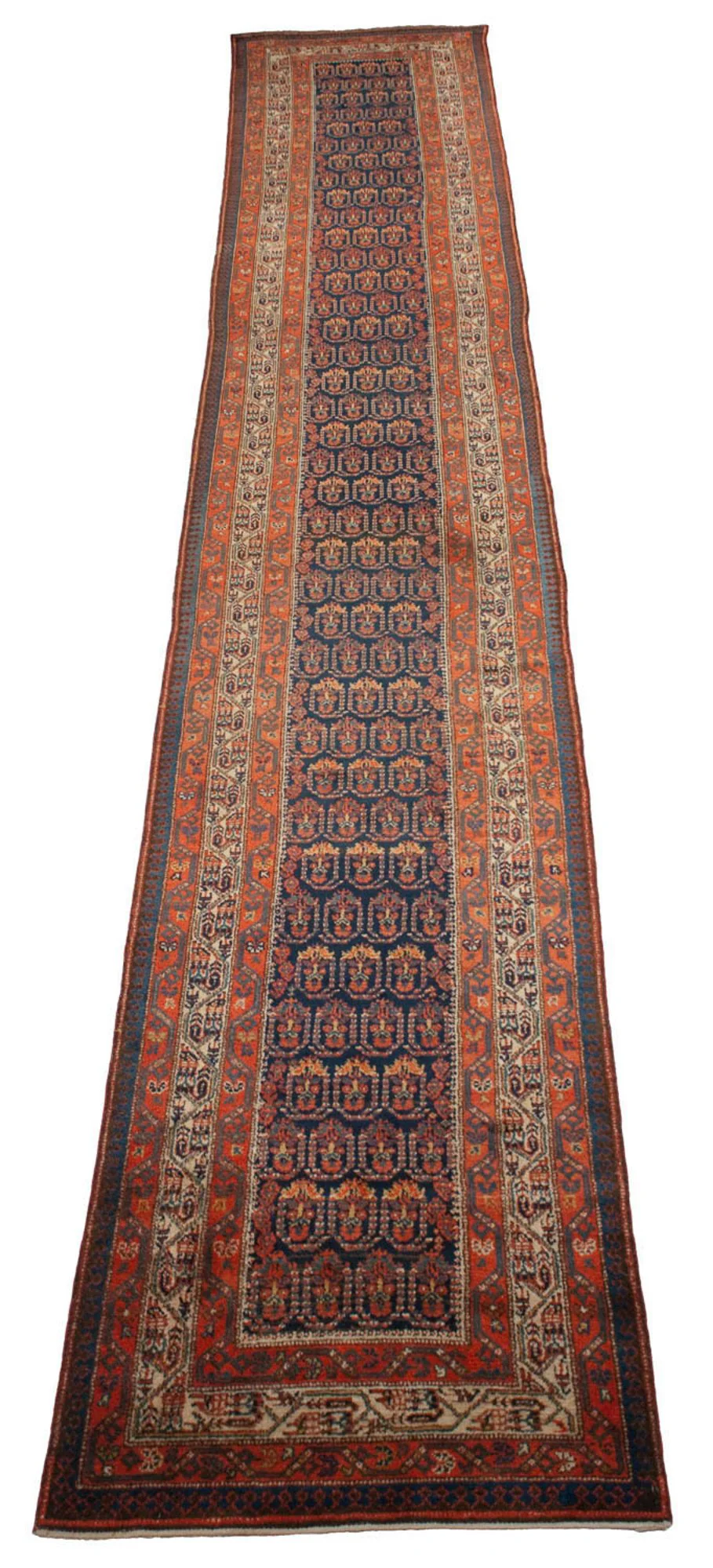 3.5x20.5 Vintage Hamadan Rug Runner - Image 2