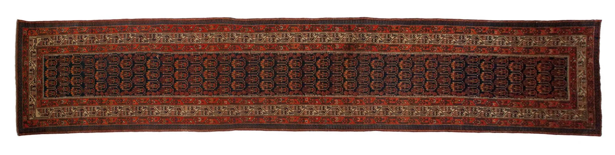 3.5x20.5 Vintage Hamadan Rug Runner - Image 3