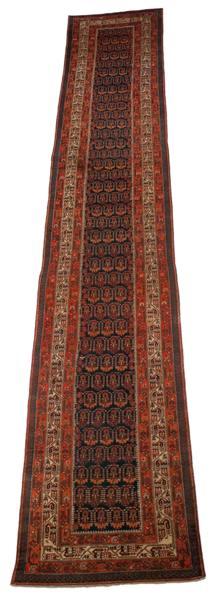 3.5x20.5 Vintage Hamadan Rug Runner - Image 4