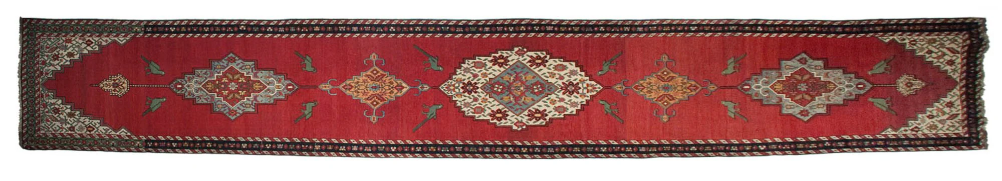 3.5x22 Antique Karabagh Rug Runner - Image 3