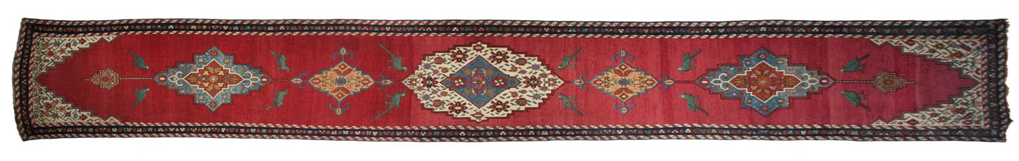 3.5x24 Antique Karabagh Rug Runner - Image 4