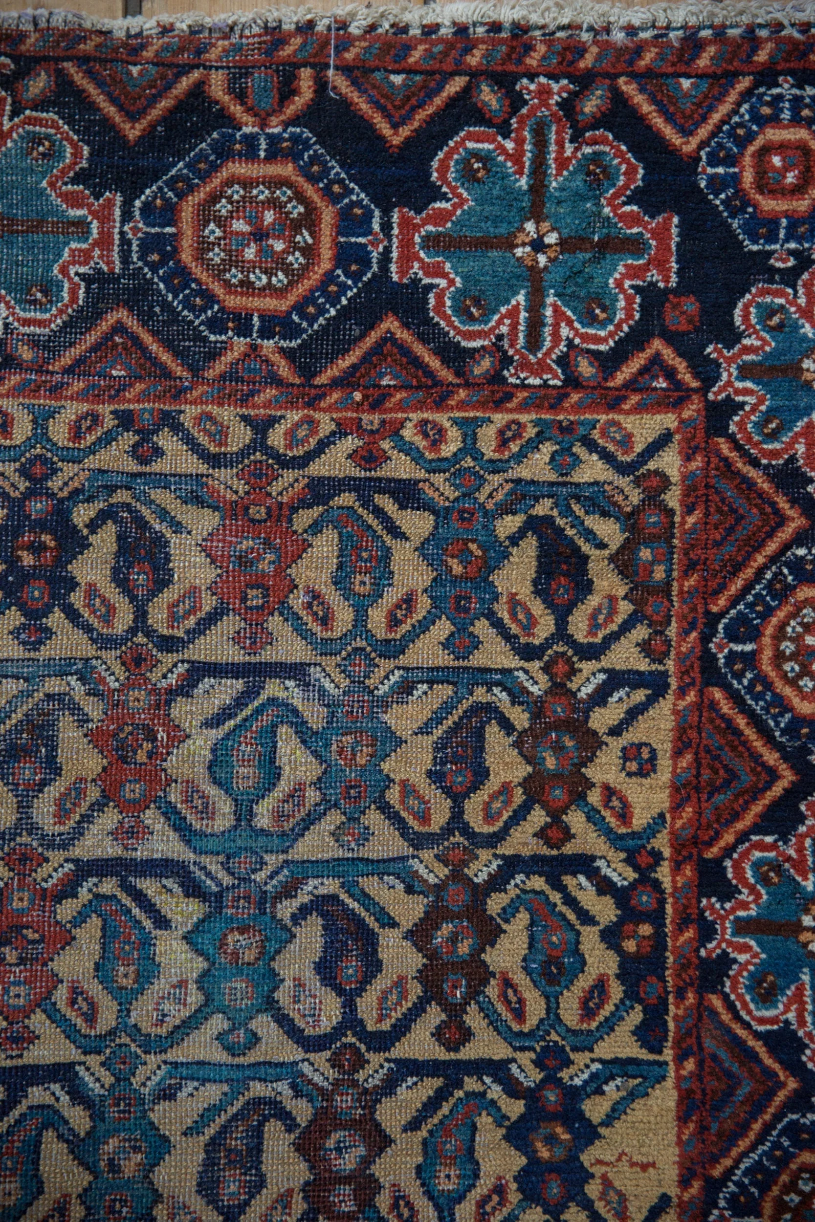 3.5x4.5 Antique Afshar Square Rug - Image 10