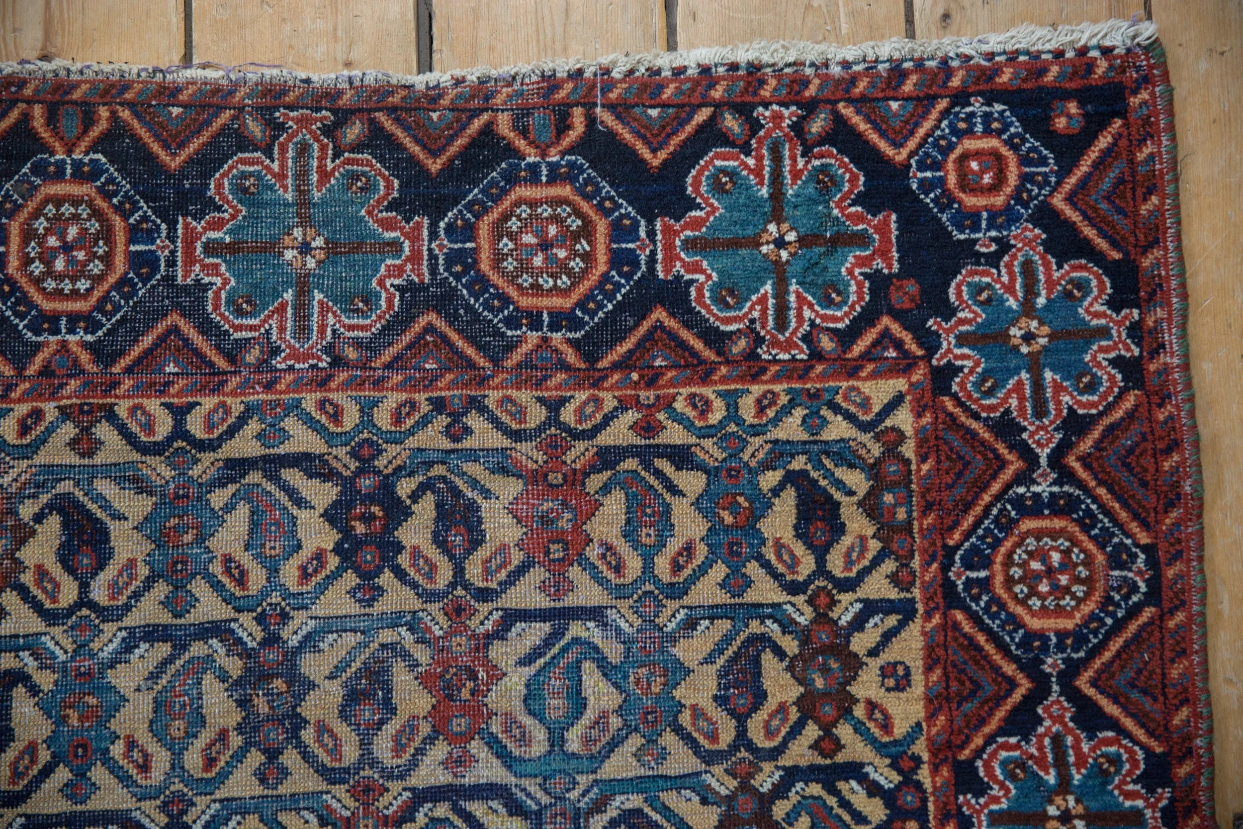 3.5x4.5 Antique Afshar Square Rug - Image 3