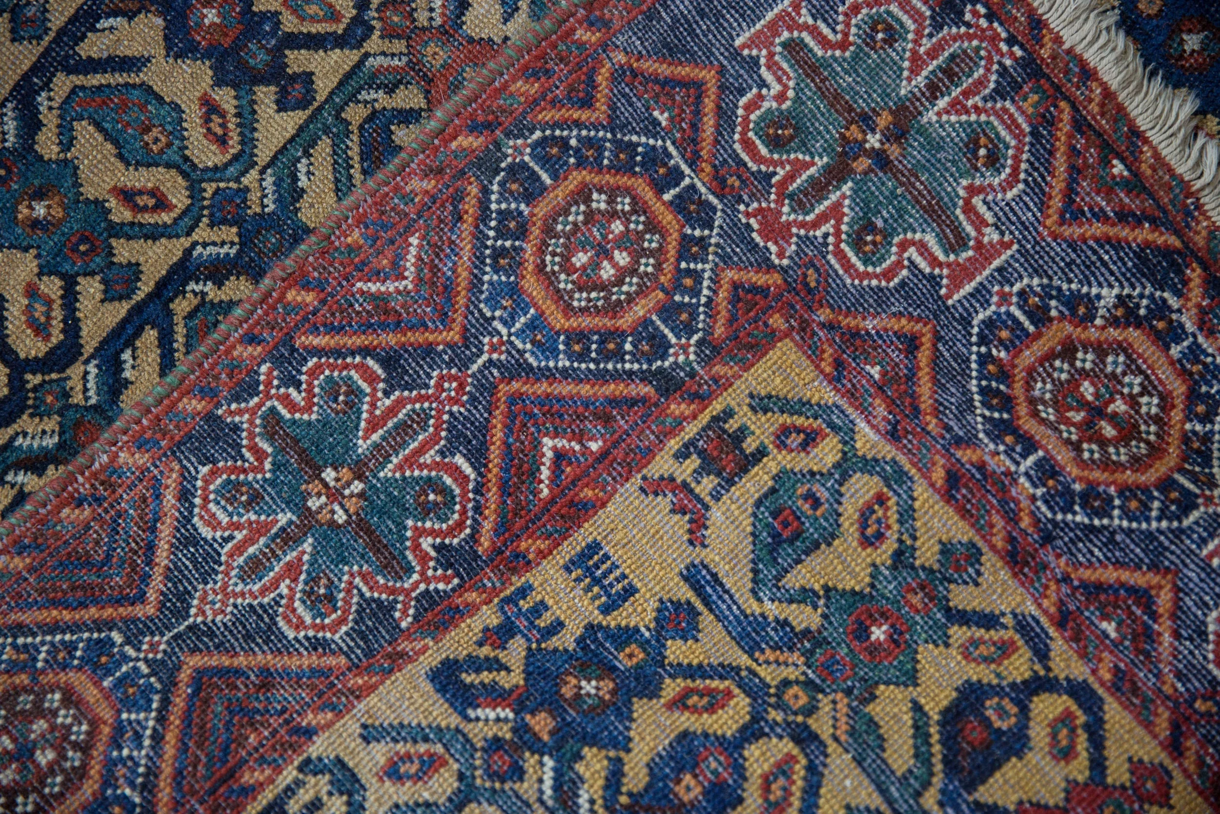3.5x4.5 Antique Afshar Square Rug - Image 9