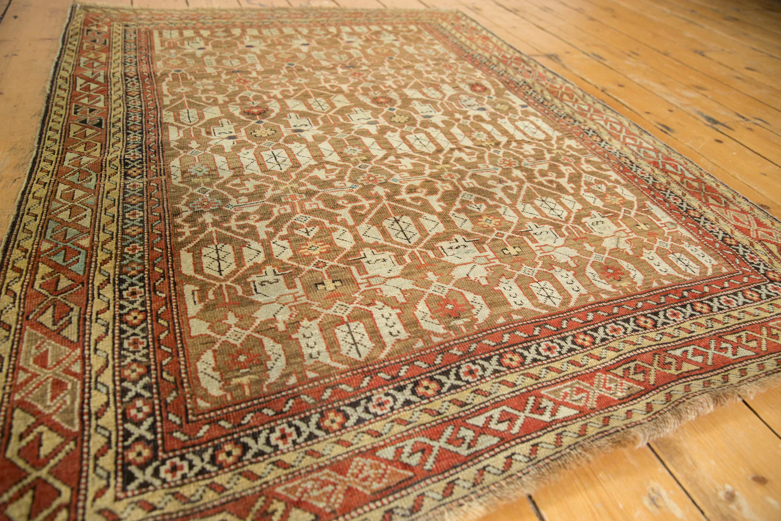 3.5x4.5 Antique Caucasian Rug - Image 13