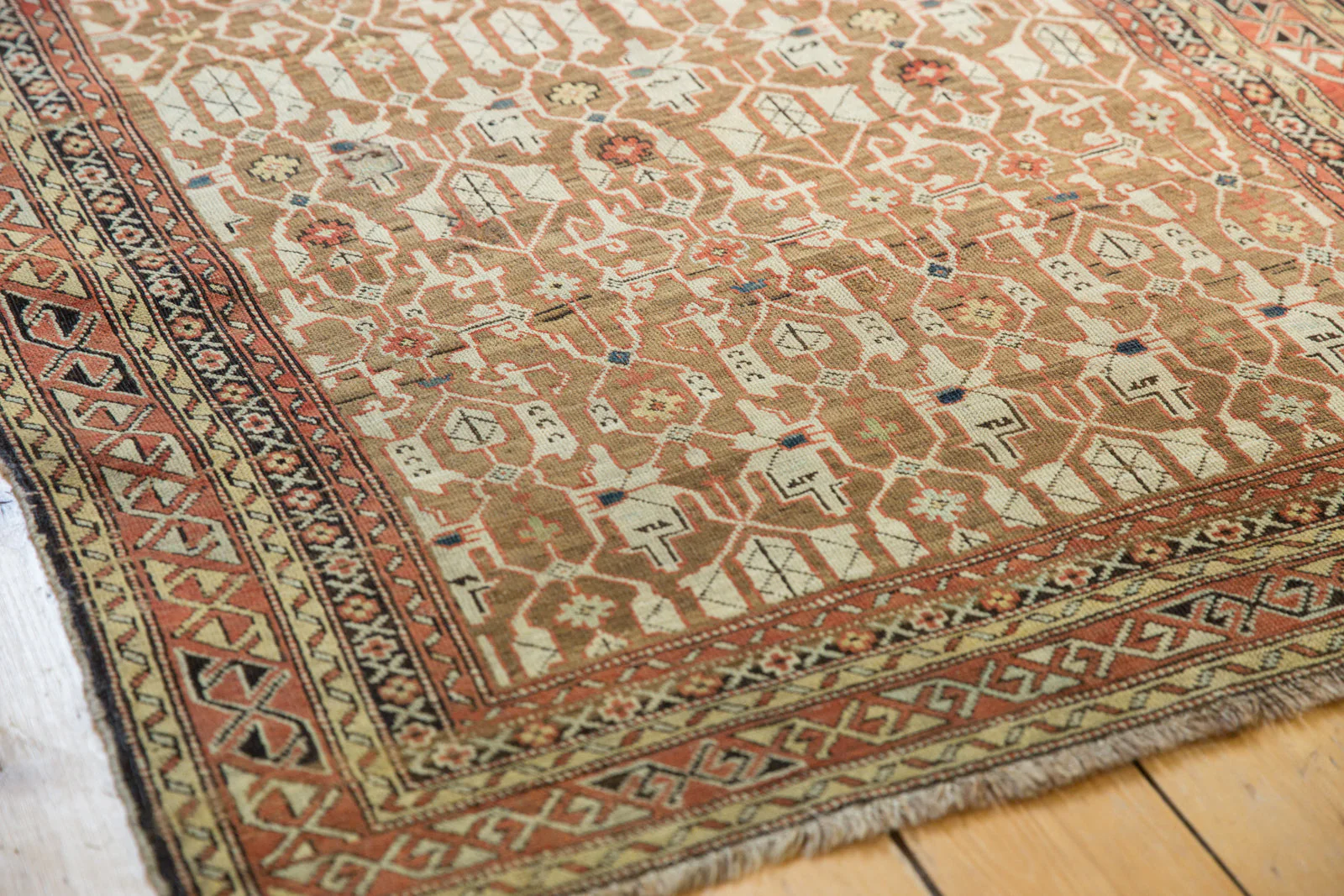 3.5x4.5 Antique Caucasian Rug - Image 6