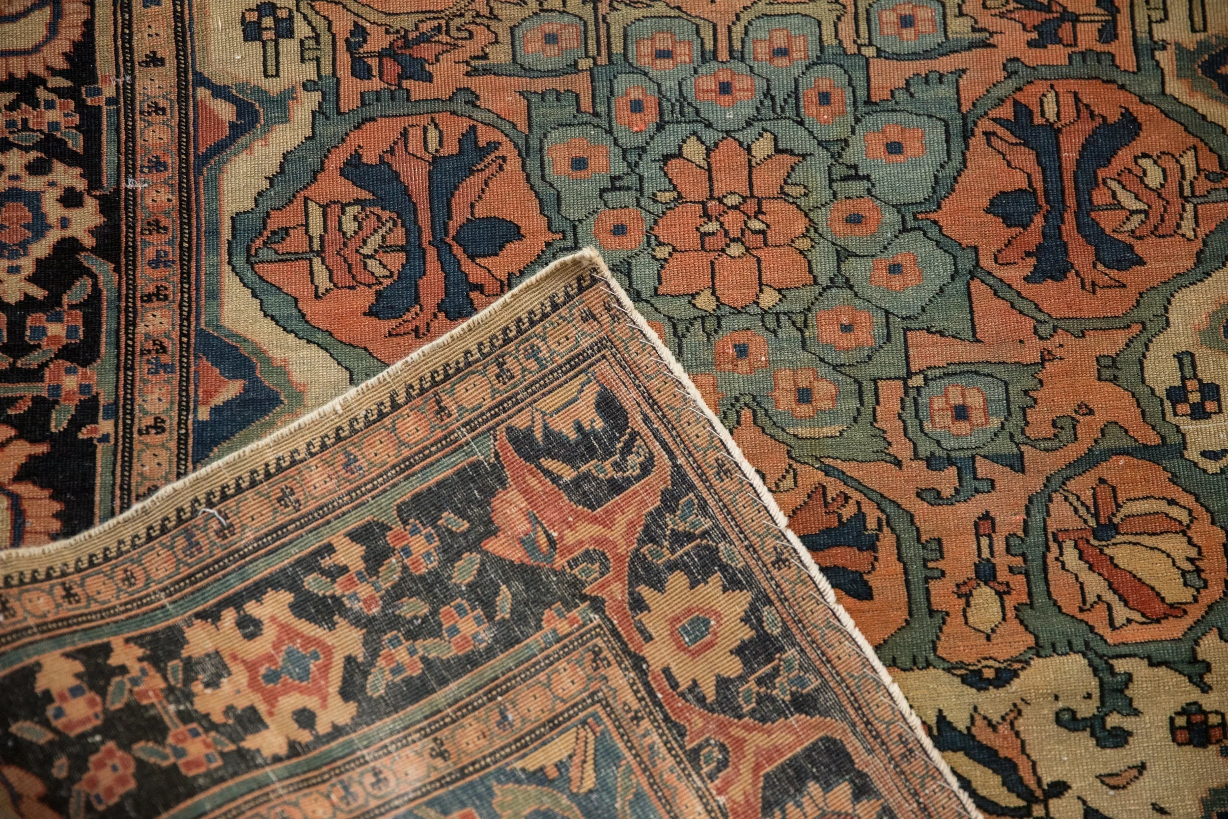 3.5x4.5 Antique Farahan Sarouk Square Rug - Image 11