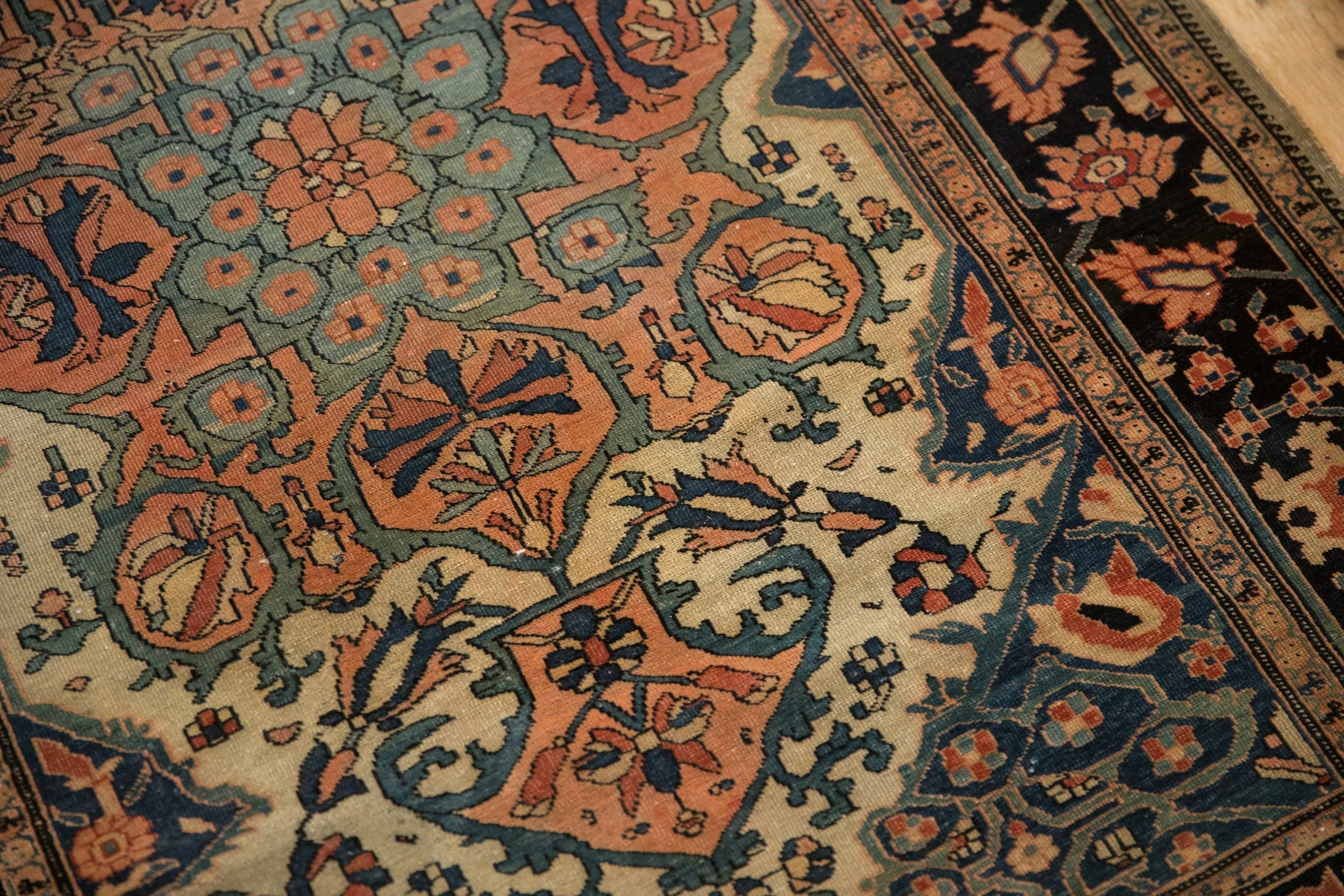 3.5x4.5 Antique Farahan Sarouk Square Rug - Image 9