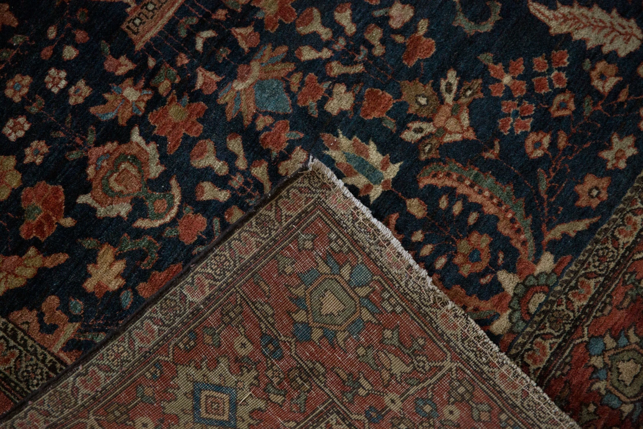 3.5x4.5 Antique Farahan Sarouk Square Rug - Image 10
