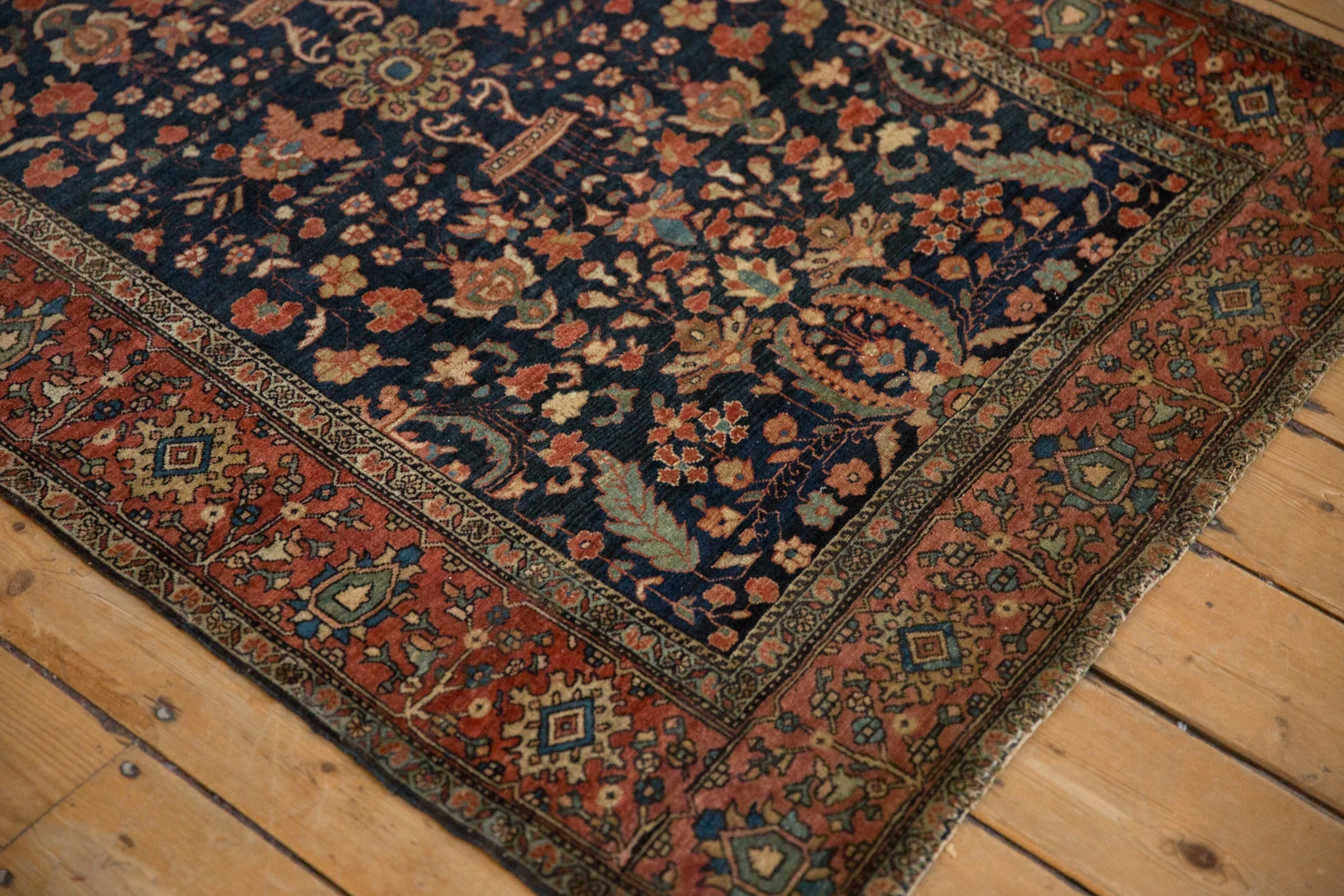 3.5x4.5 Antique Farahan Sarouk Square Rug - Image 11