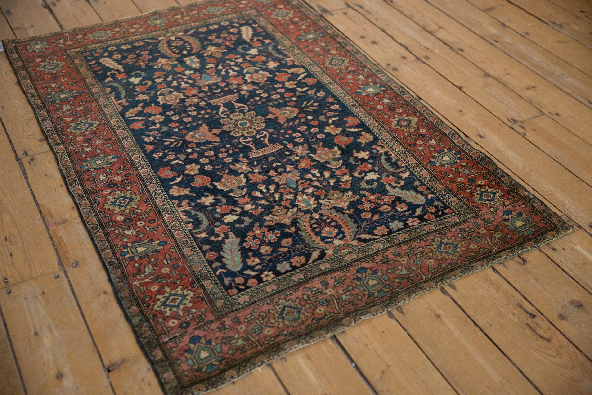 3.5x4.5 Antique Farahan Sarouk Square Rug - Image 5