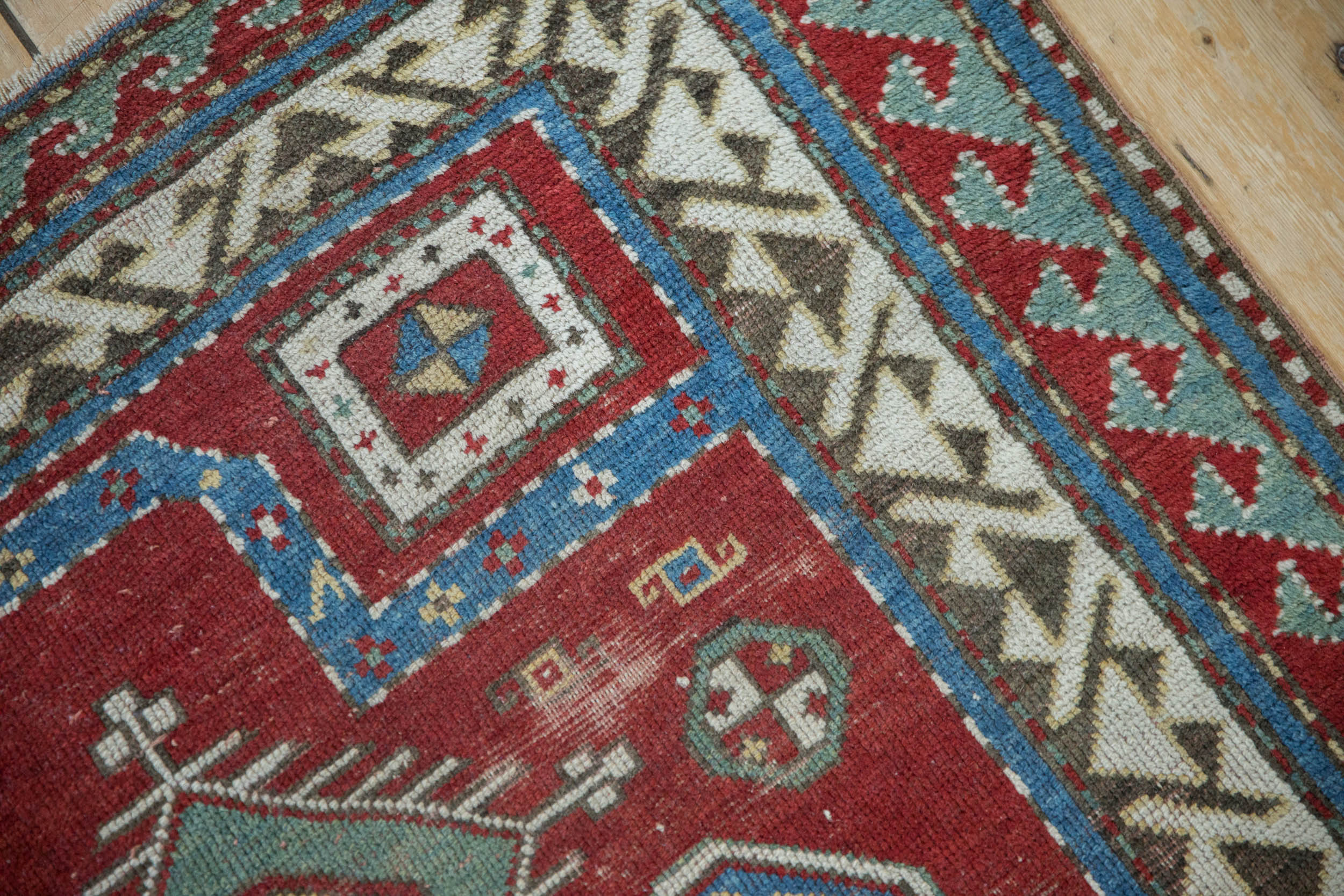 3.5x4.5 Antique Kazak Square Rug - Image 11