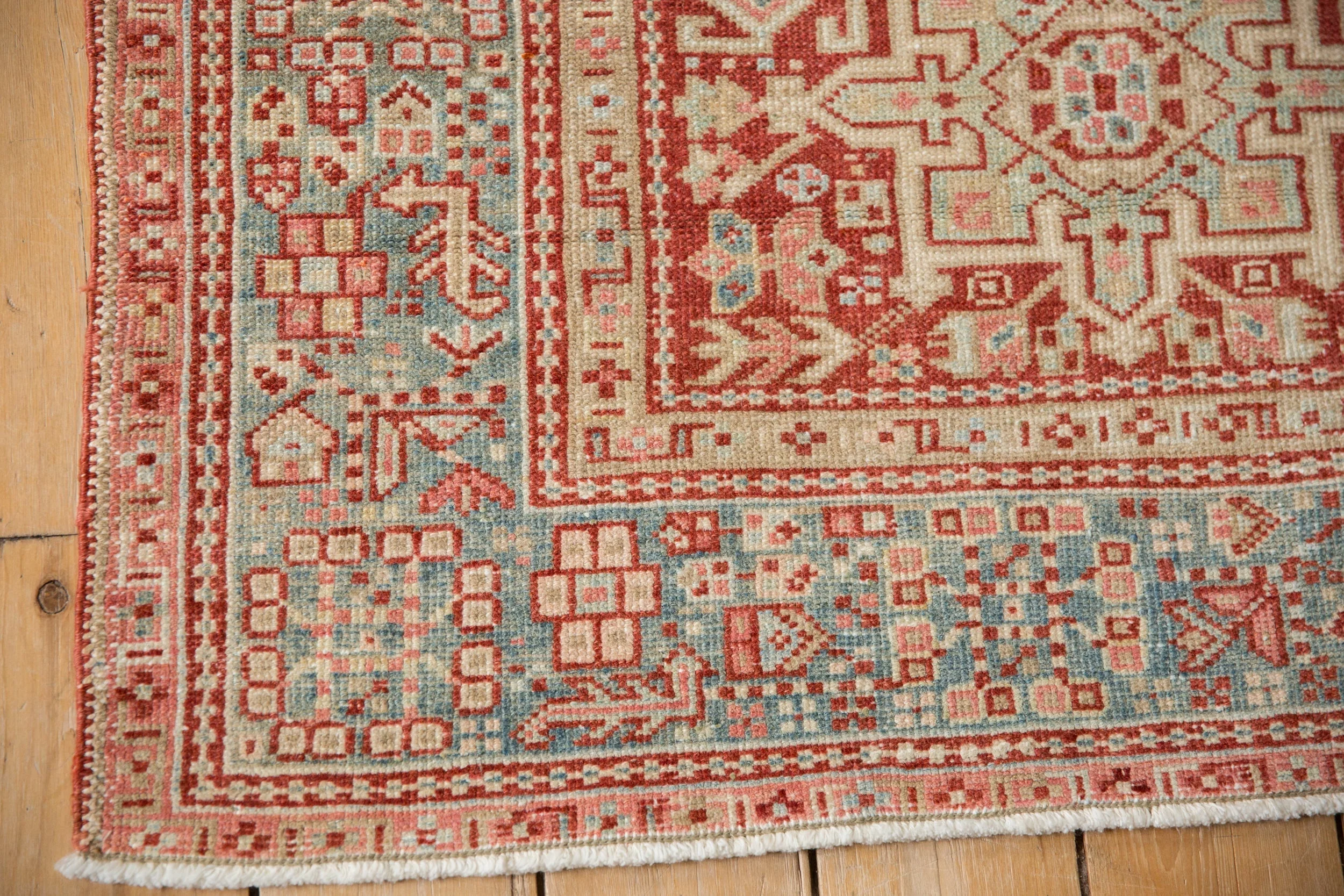 3.5x4.5 Vintage Distressed Karaja Square Rug - Image 7