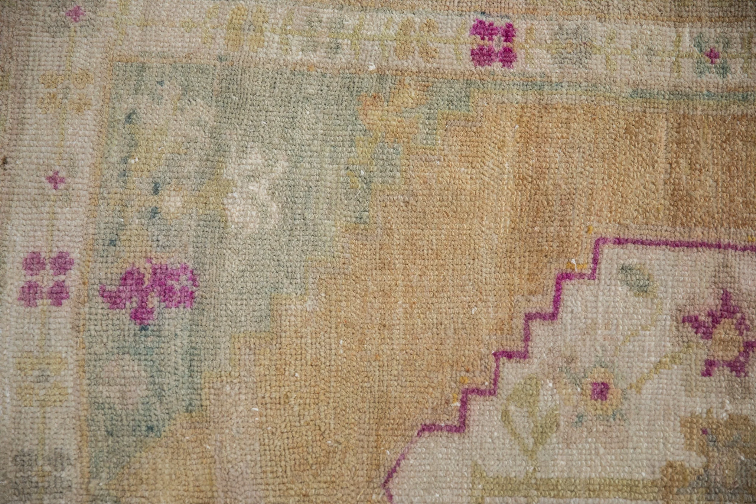 3.5x4.5 Vintage Distressed Oushak Square Rug - Image 3