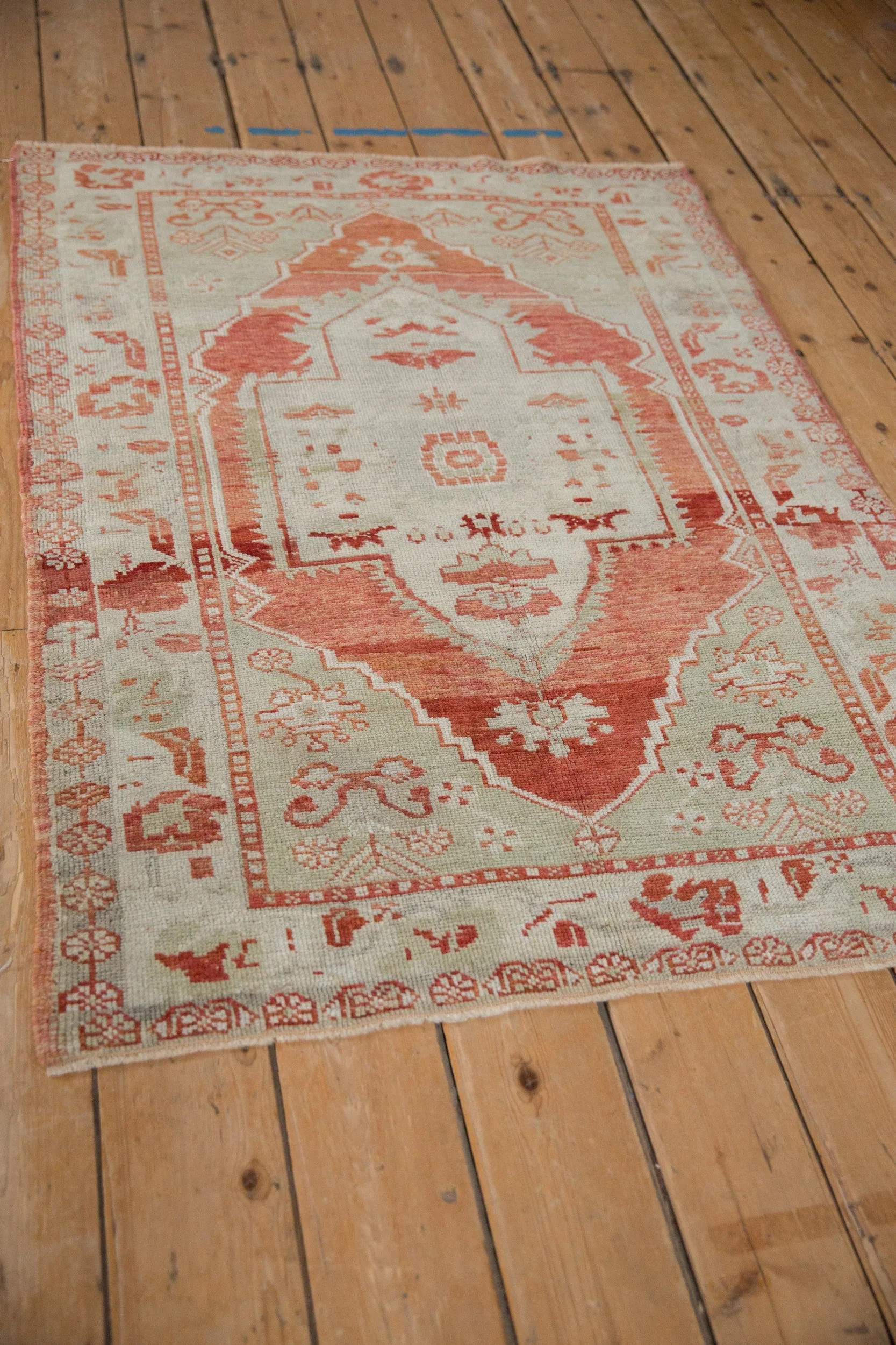 3.5x4.5 Vintage Distressed Oushak Square Rug - Image 4