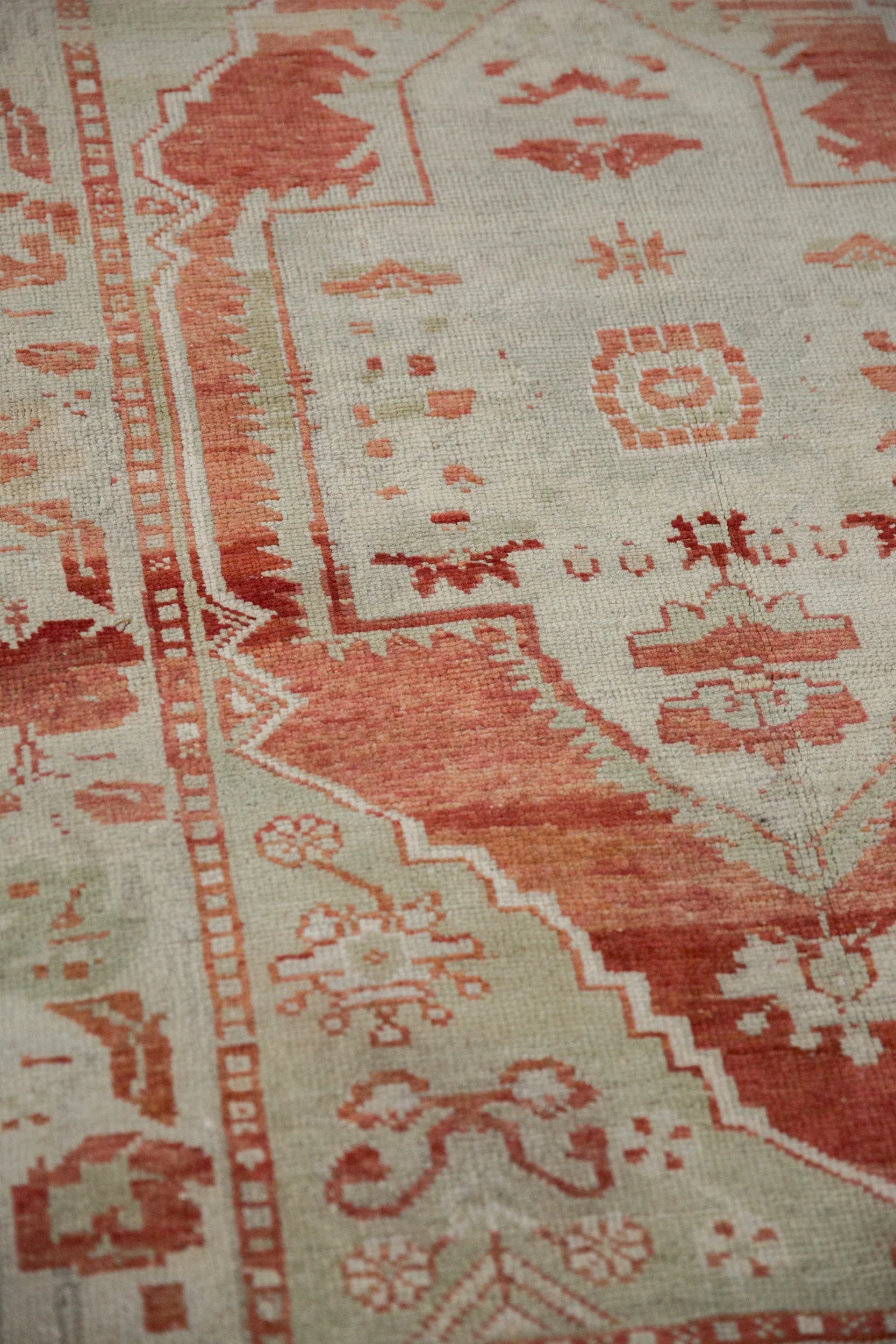 3.5x4.5 Vintage Distressed Oushak Square Rug - Image 5