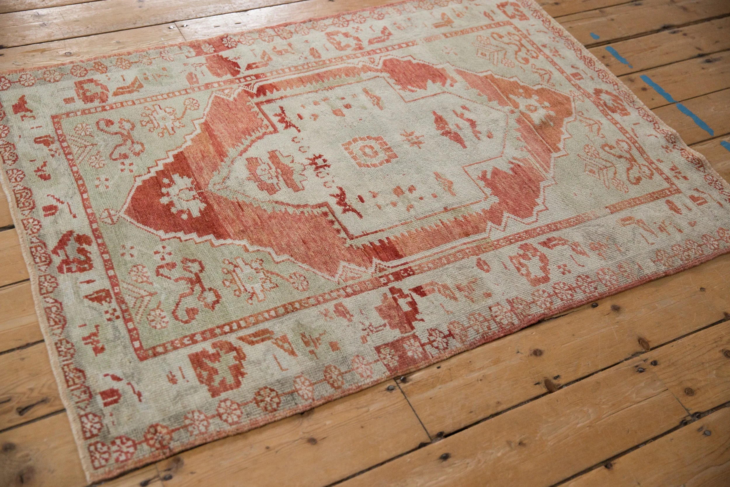 3.5x4.5 Vintage Distressed Oushak Square Rug - Image 6