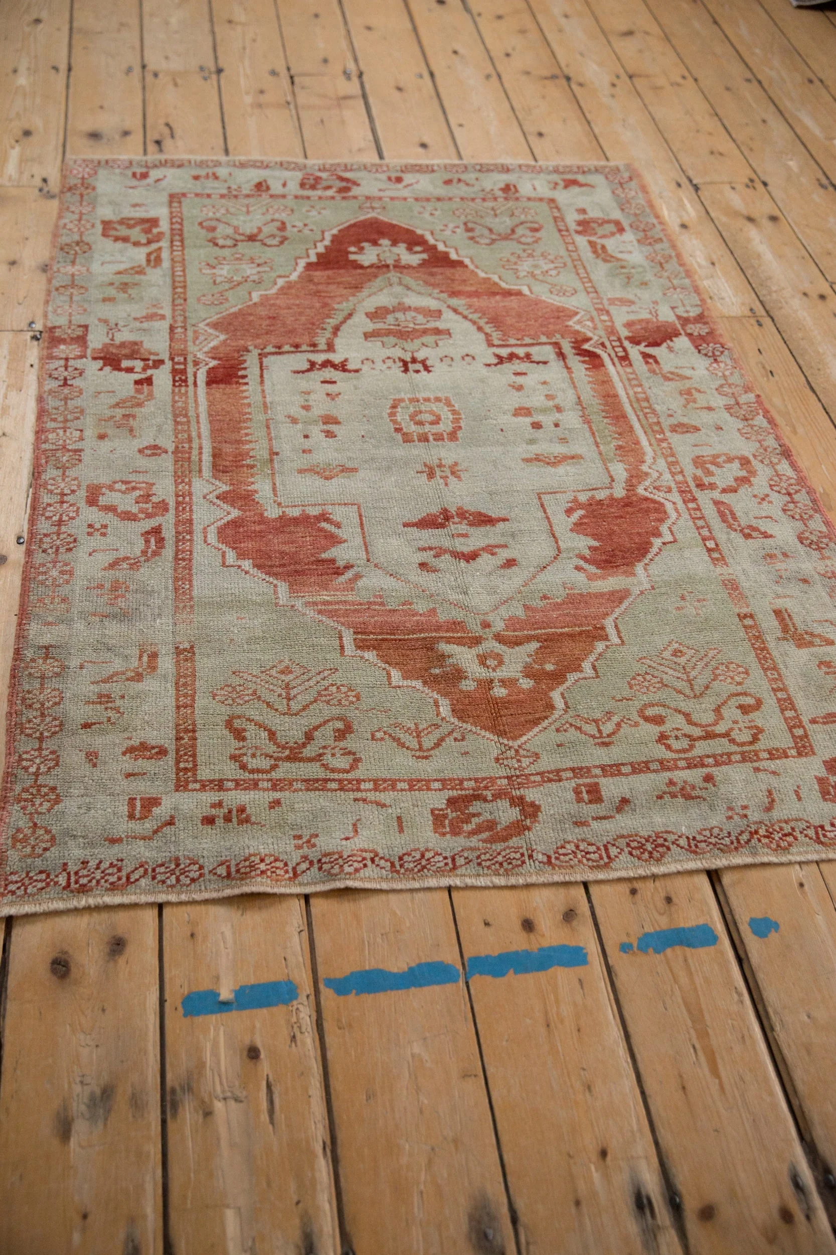 3.5x4.5 Vintage Distressed Oushak Square Rug - Image 8