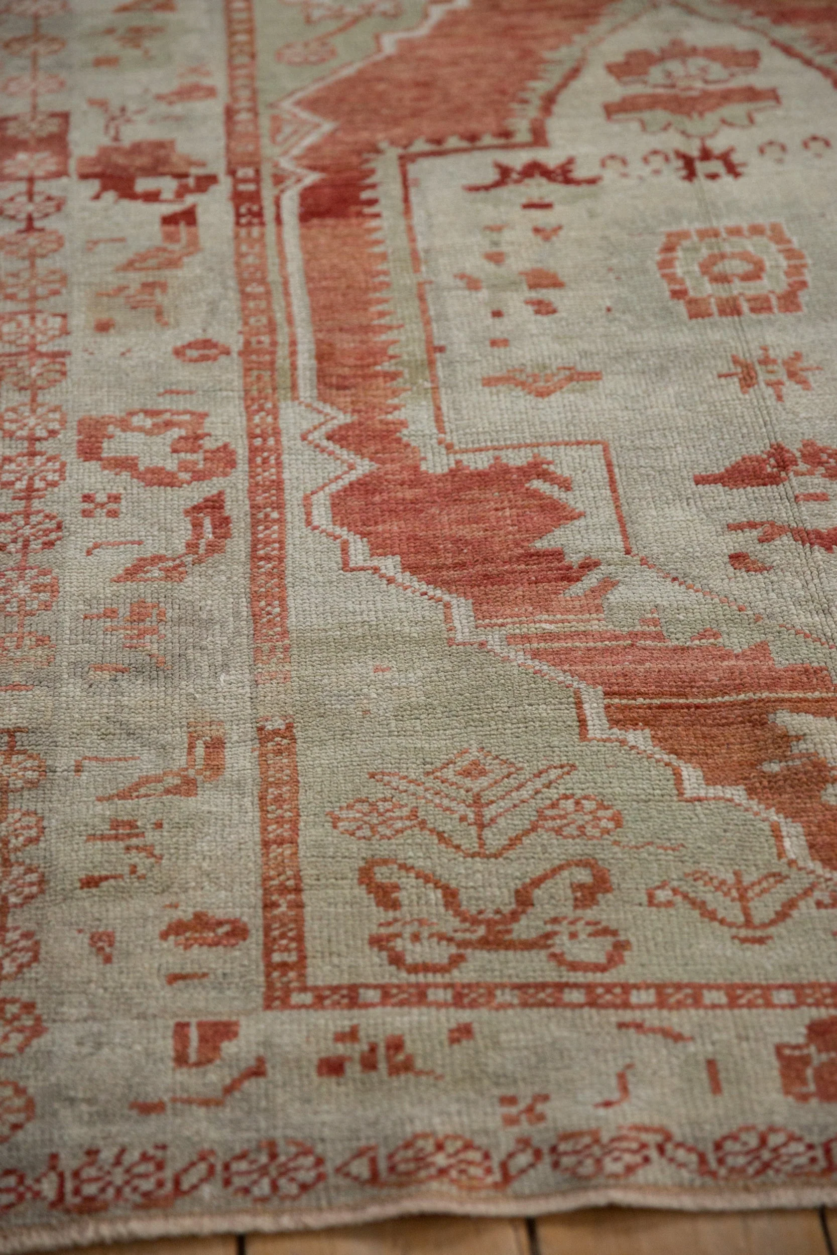 3.5x4.5 Vintage Distressed Oushak Square Rug - Image 9