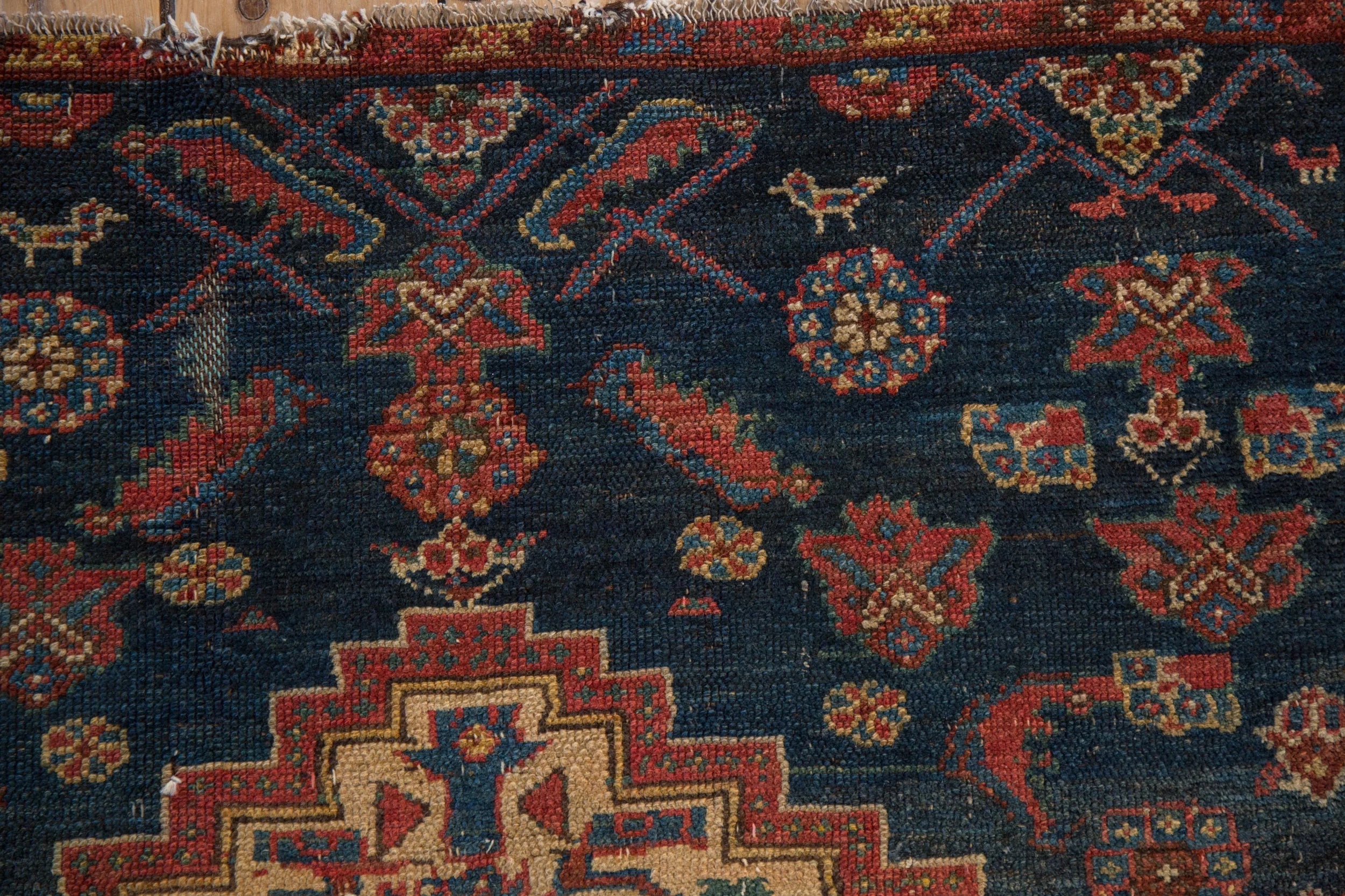 3.5x4.5 Vintage Fine Fragment Borchalou Square Rug - Image 10