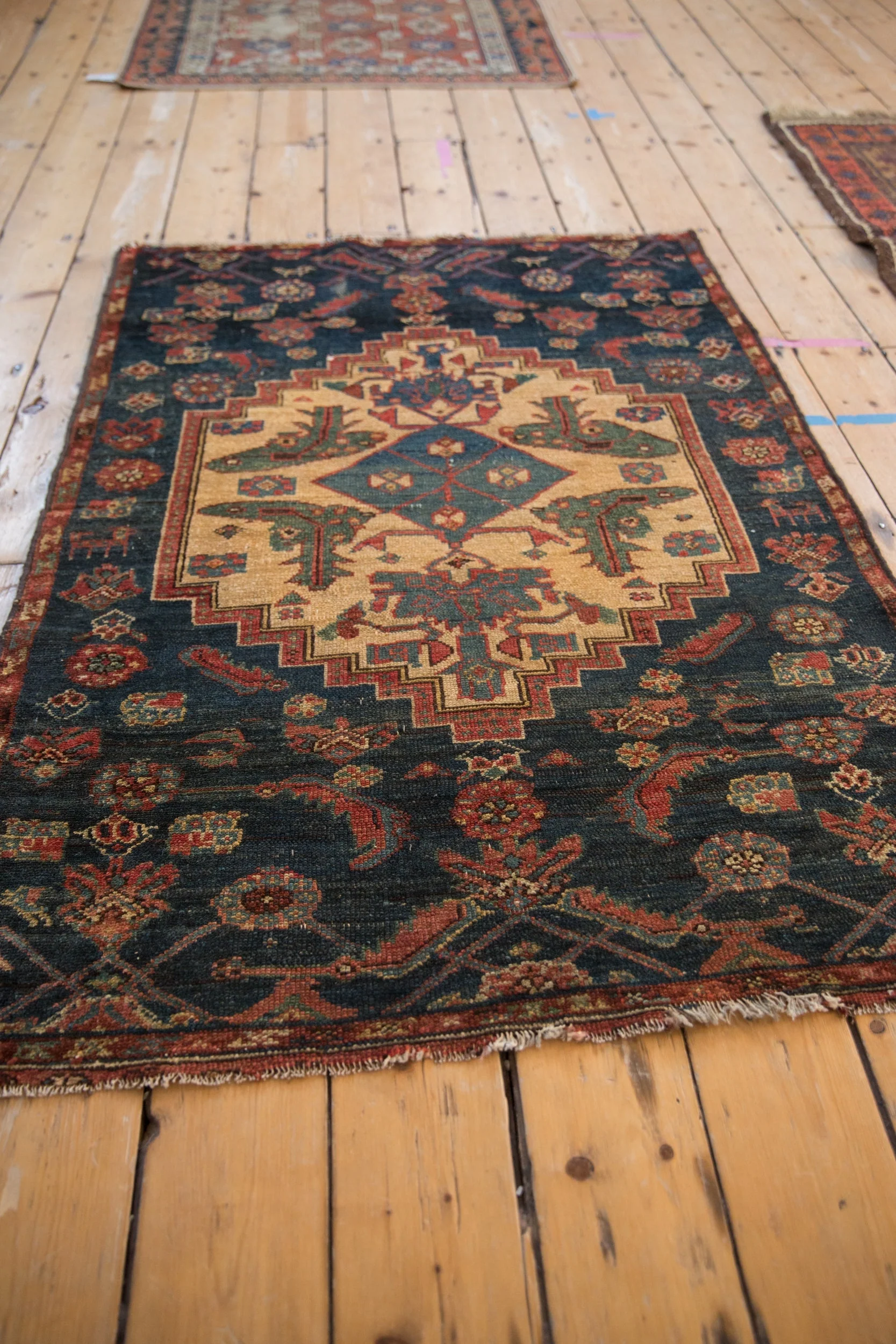 3.5x4.5 Vintage Fine Fragment Borchalou Square Rug - Image 6
