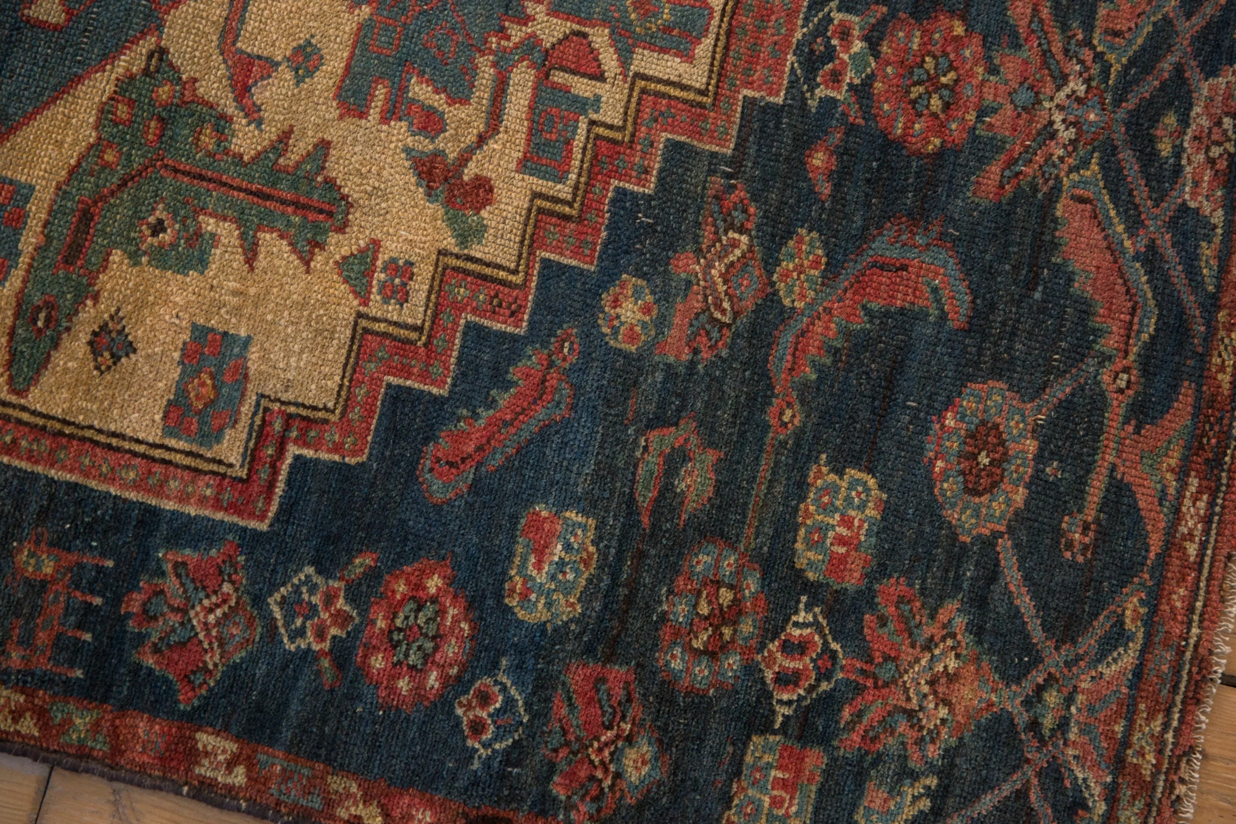 3.5x4.5 Vintage Fine Fragment Borchalou Square Rug - Image 7