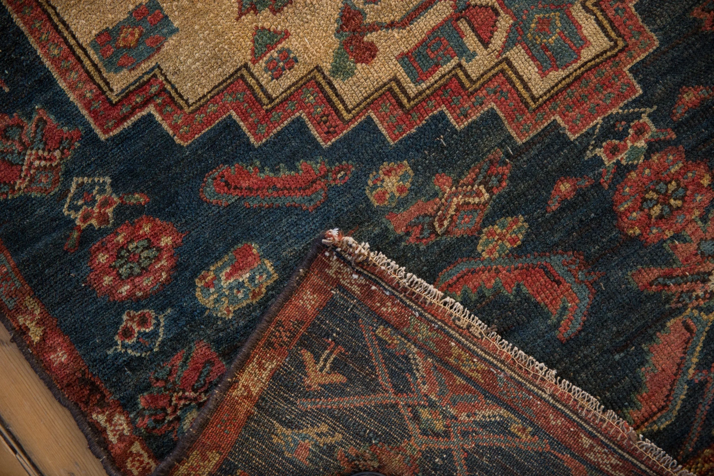 3.5x4.5 Vintage Fine Fragment Borchalou Square Rug - Image 9