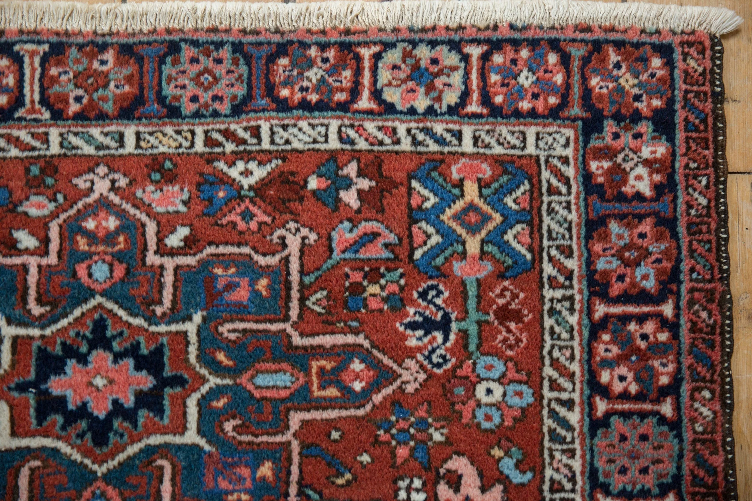 3.5x4.5 Vintage Karaja Square Rug - Image 3