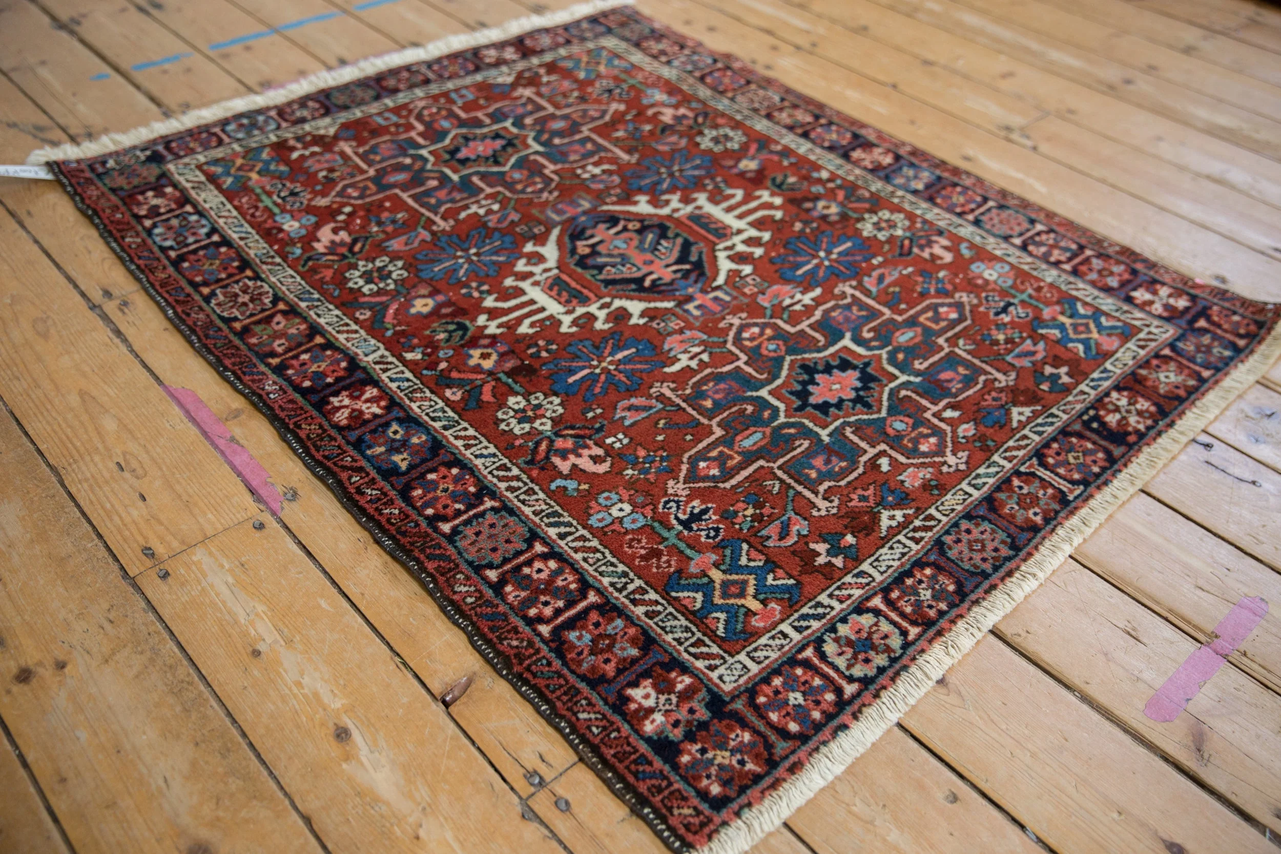 3.5x4.5 Vintage Karaja Square Rug - Image 4