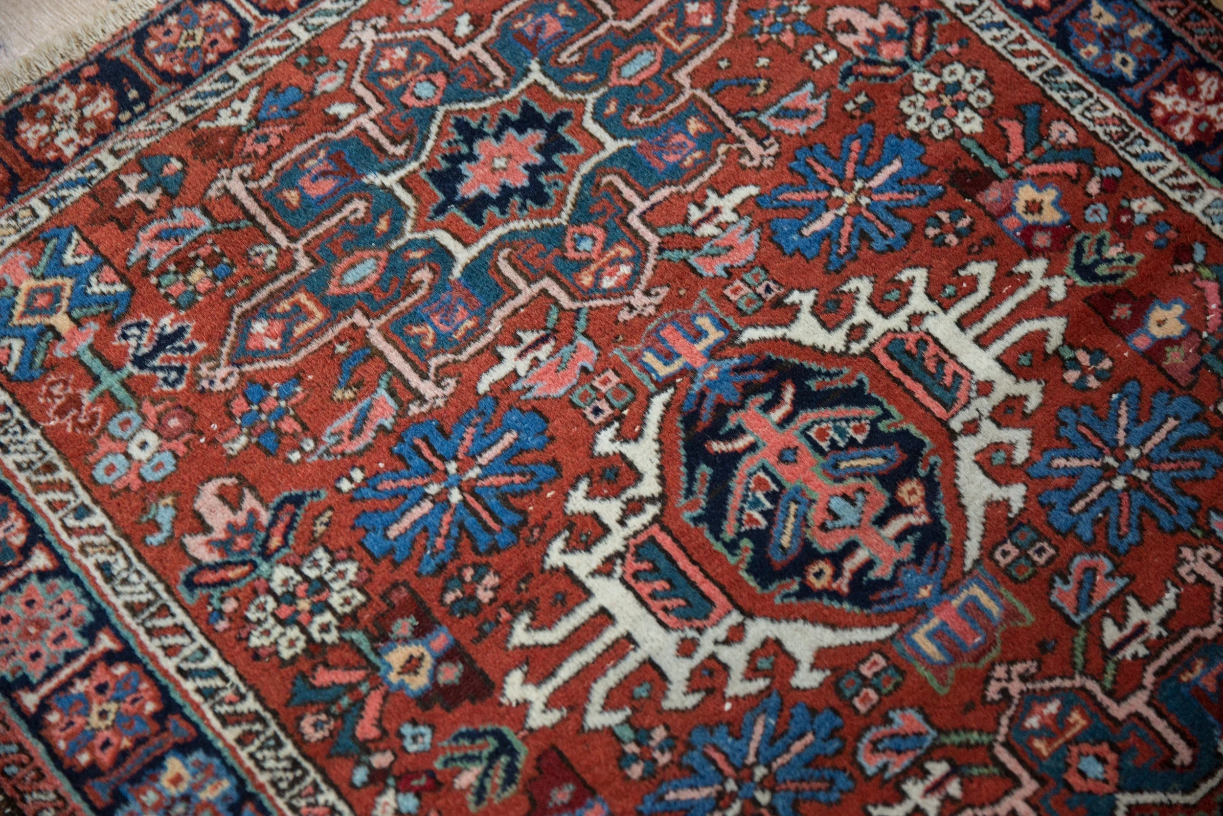 3.5x4.5 Vintage Karaja Square Rug - Image 6