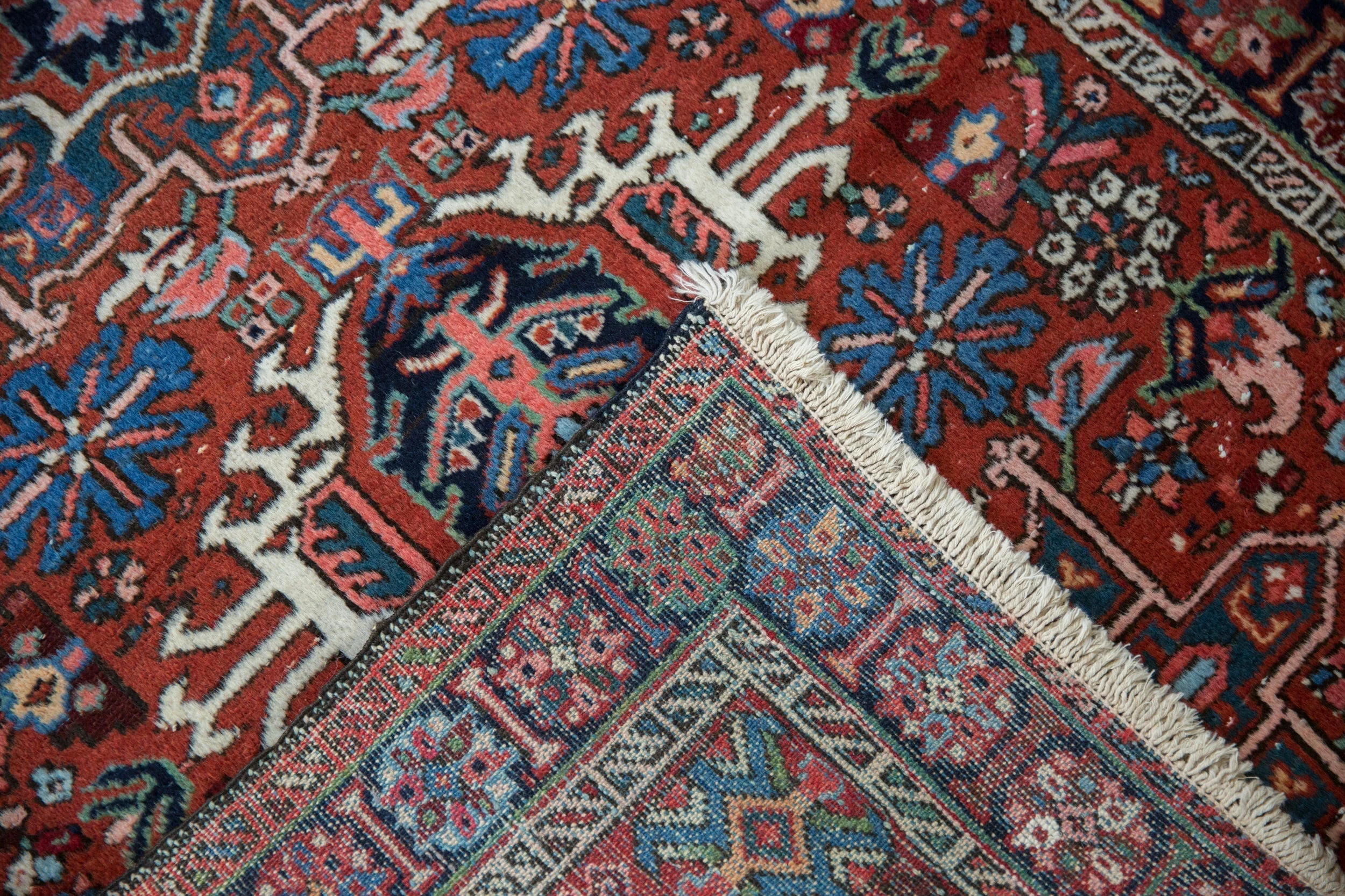 3.5x4.5 Vintage Karaja Square Rug - Image 8