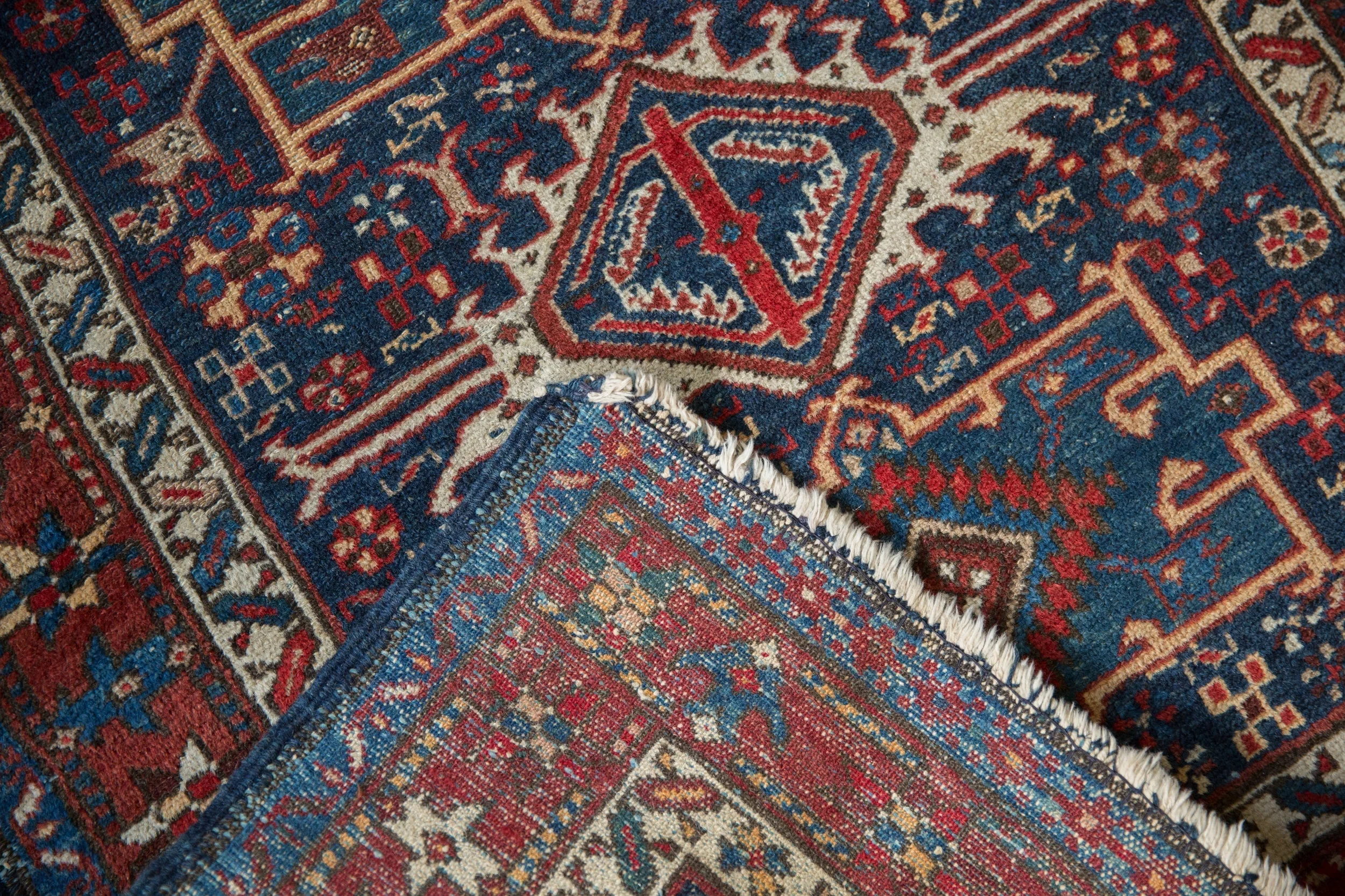 3.5x4.5 Vintage Karaja Square Rug - Image 10
