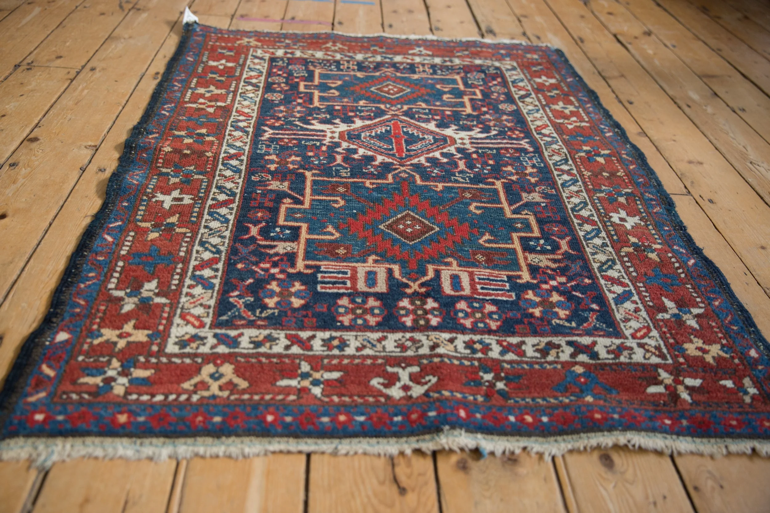 3.5x4.5 Vintage Karaja Square Rug - Image 3