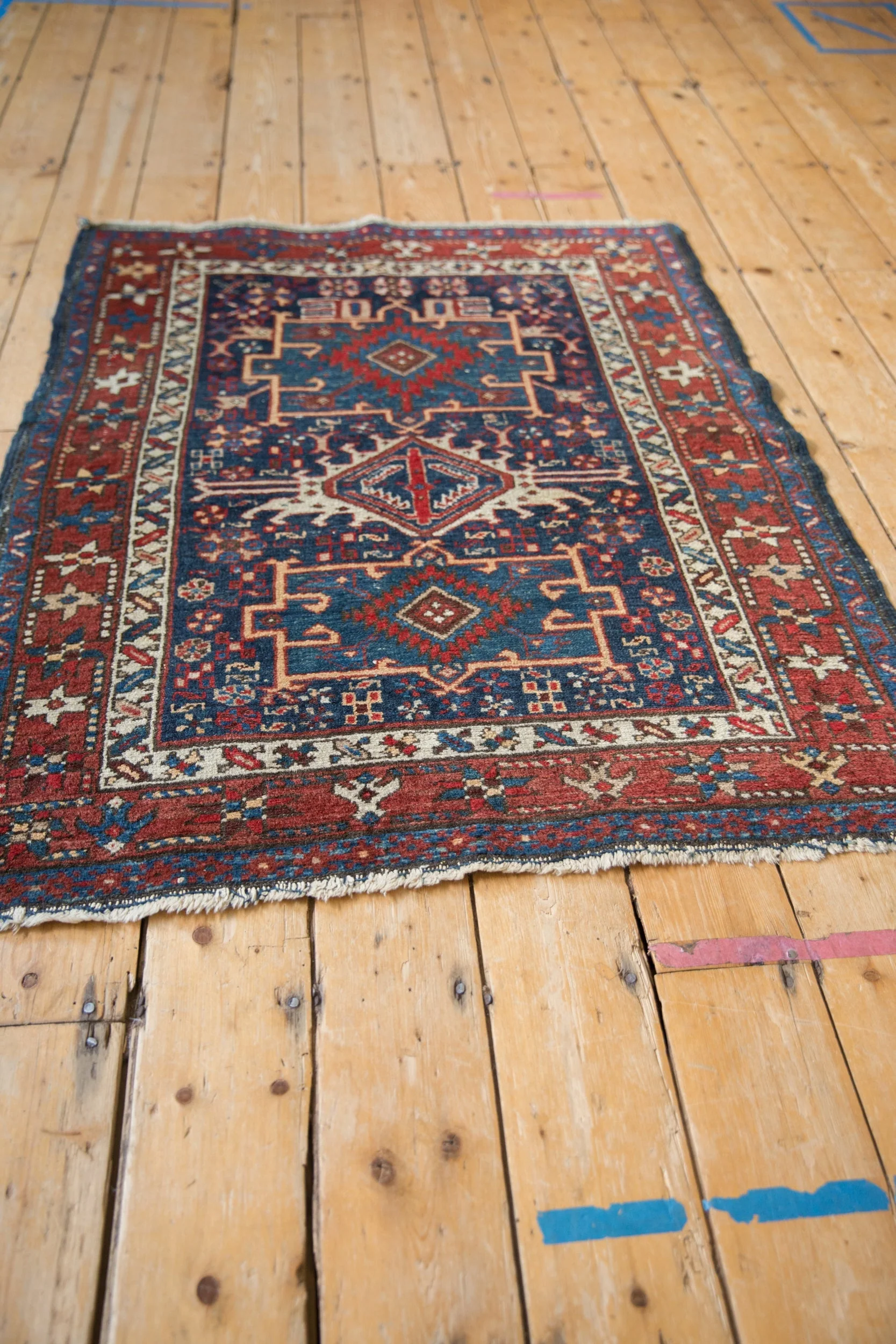 3.5x4.5 Vintage Karaja Square Rug - Image 6