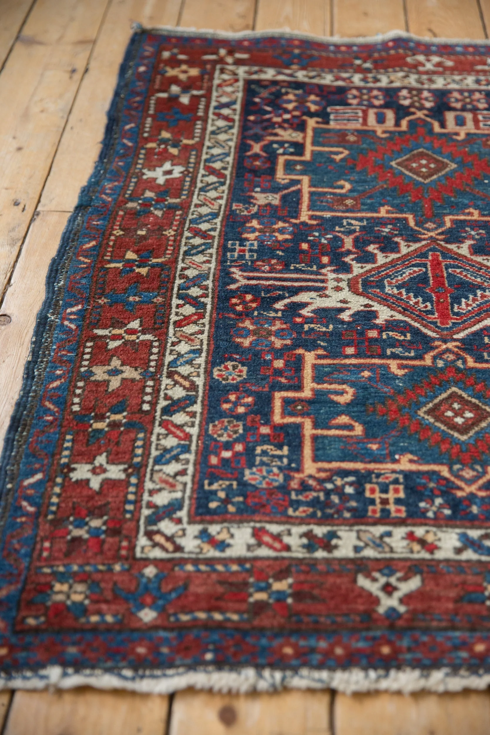 3.5x4.5 Vintage Karaja Square Rug - Image 7
