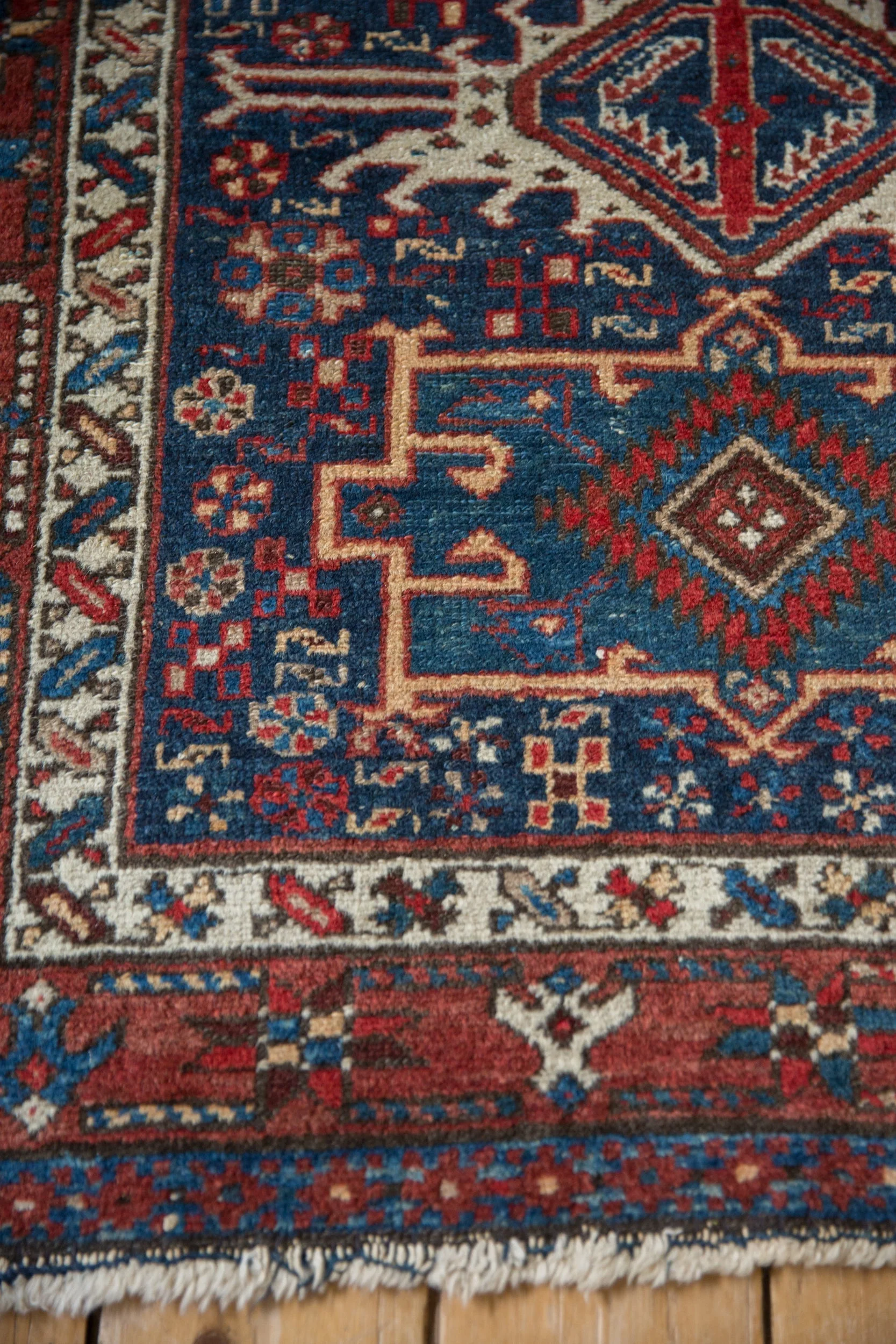 3.5x4.5 Vintage Karaja Square Rug - Image 8