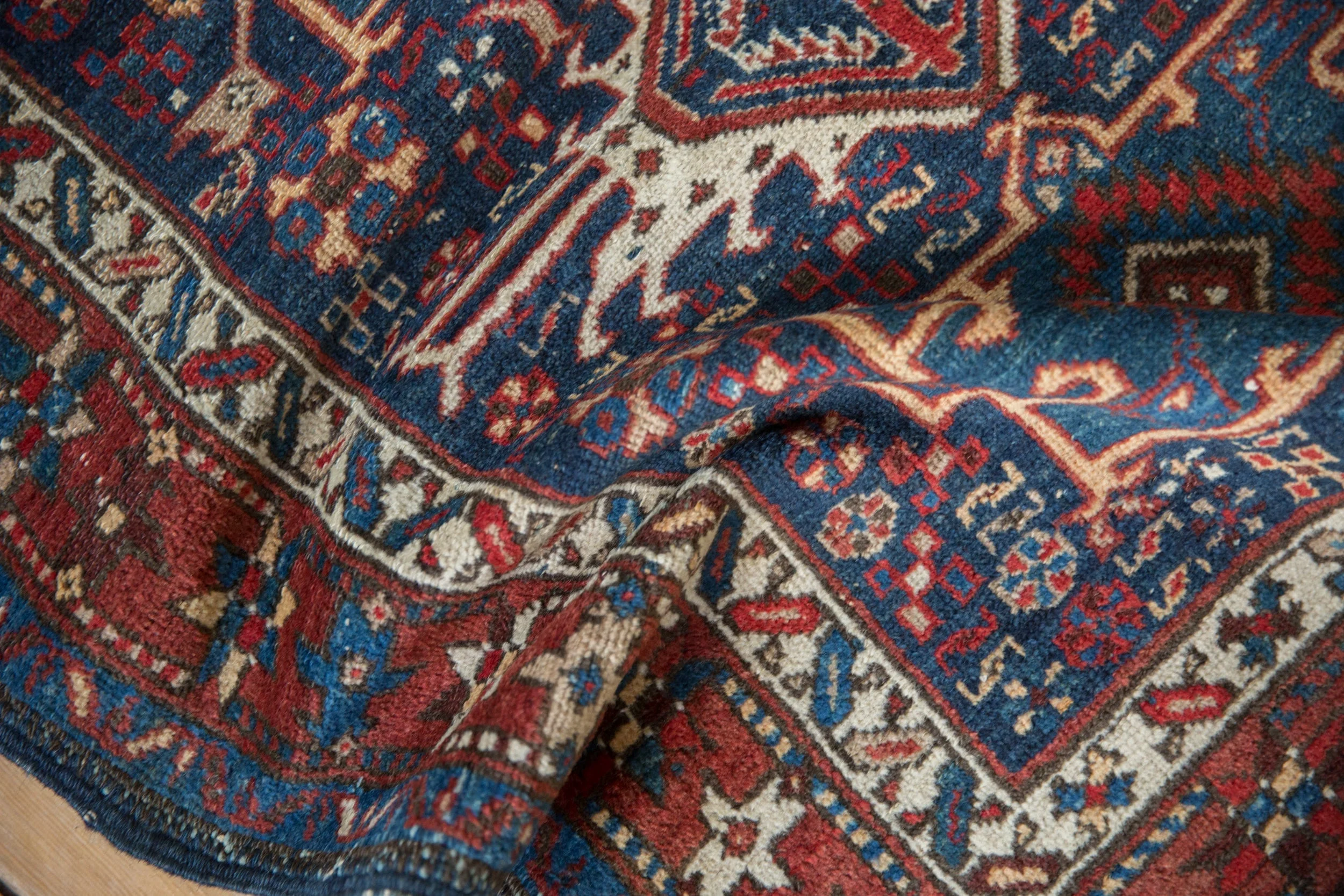 3.5x4.5 Vintage Karaja Square Rug - Image 9
