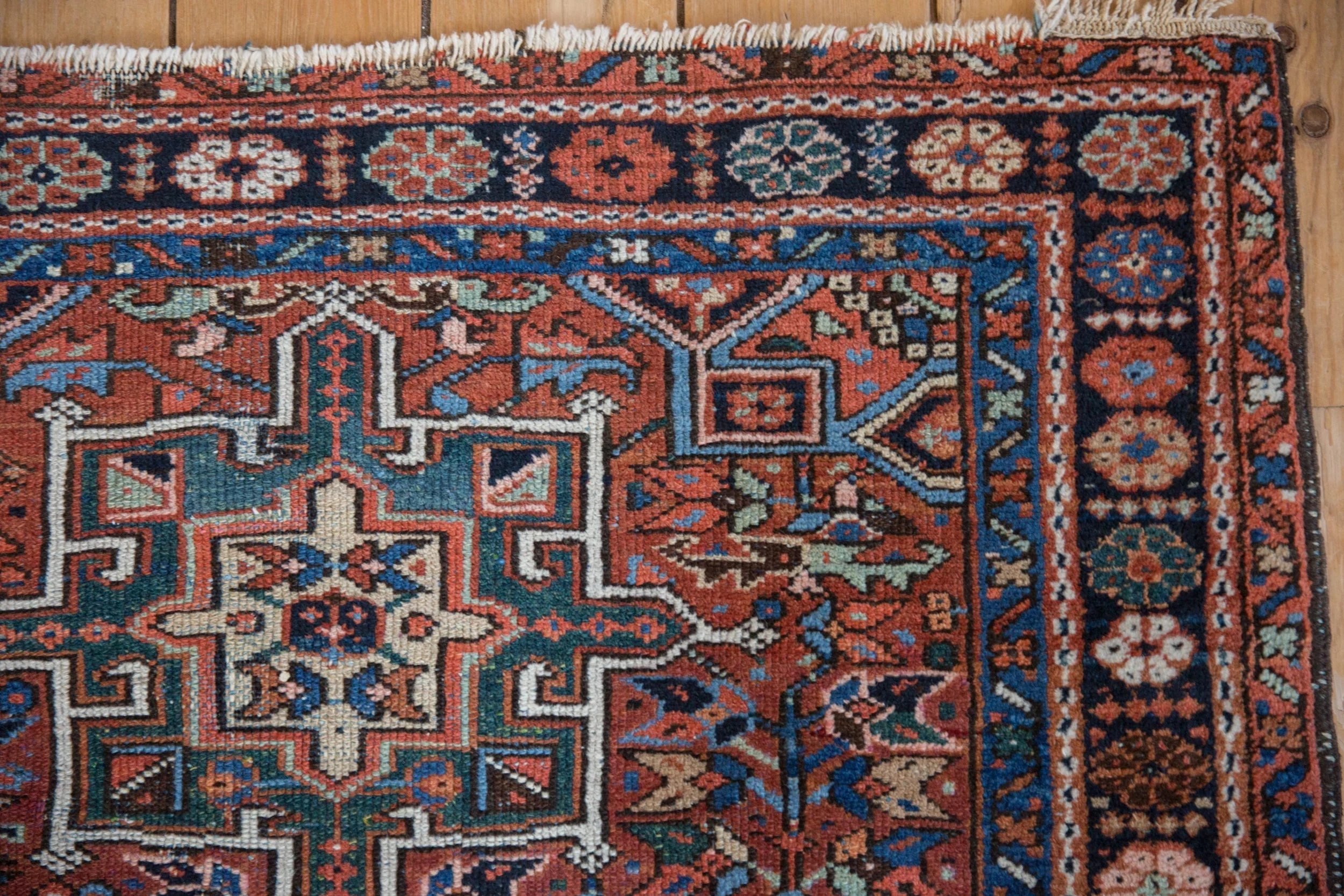 3.5x4.5 Vintage Karaja Square Rug - Image 3