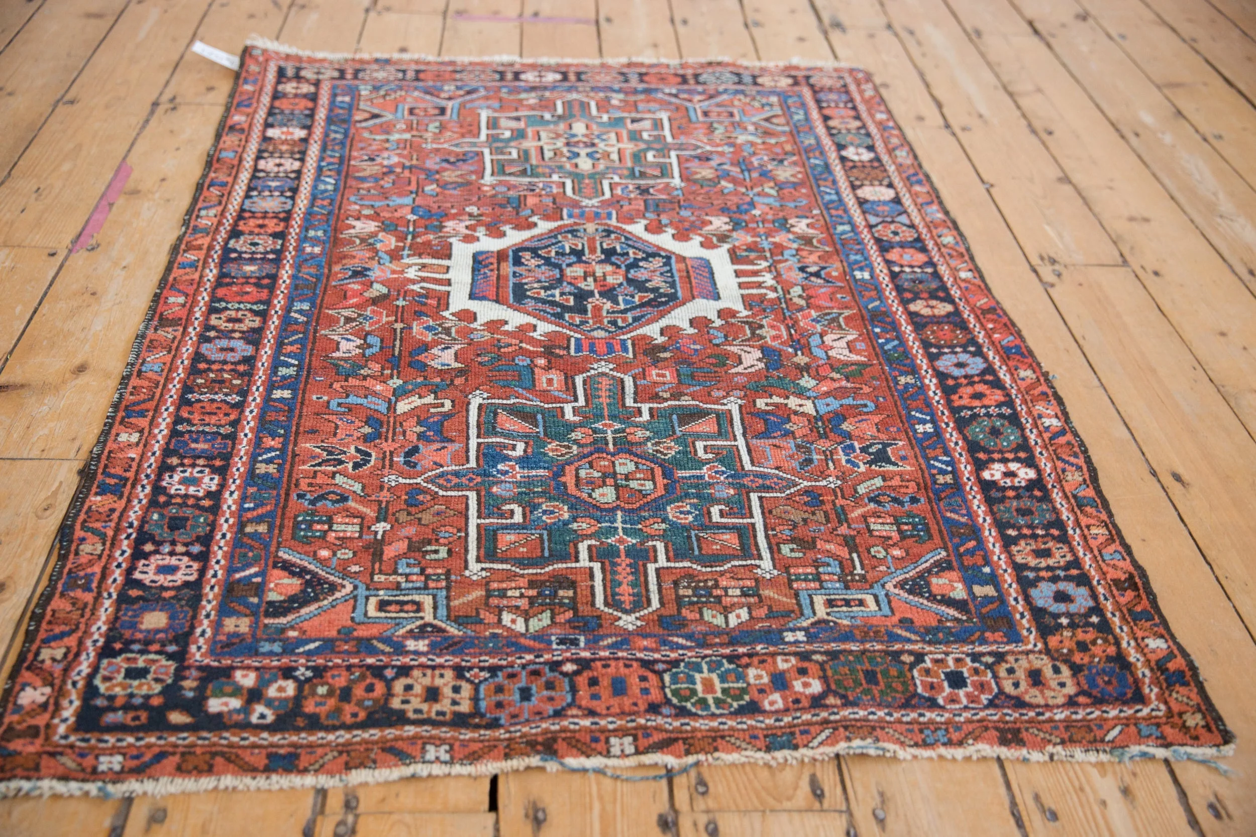 3.5x4.5 Vintage Karaja Square Rug - Image 5