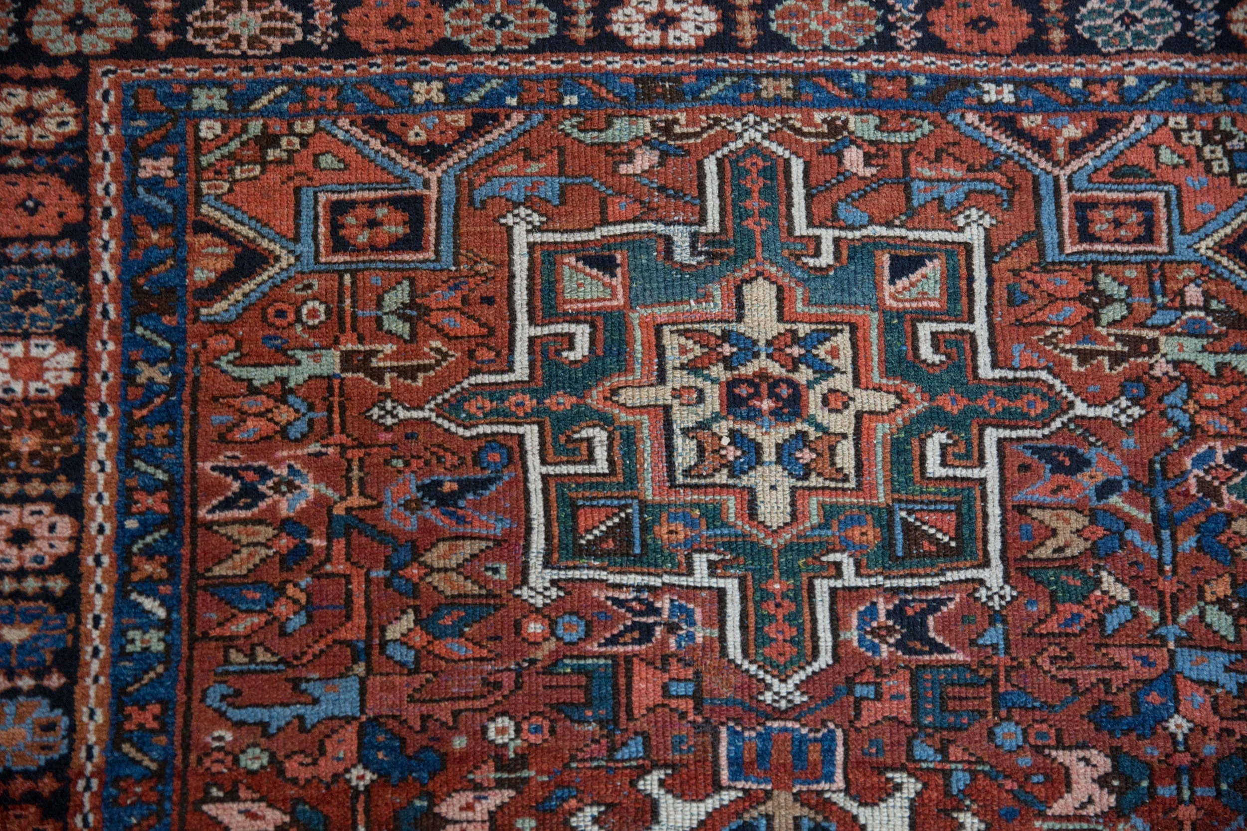 3.5x4.5 Vintage Karaja Square Rug - Image 6