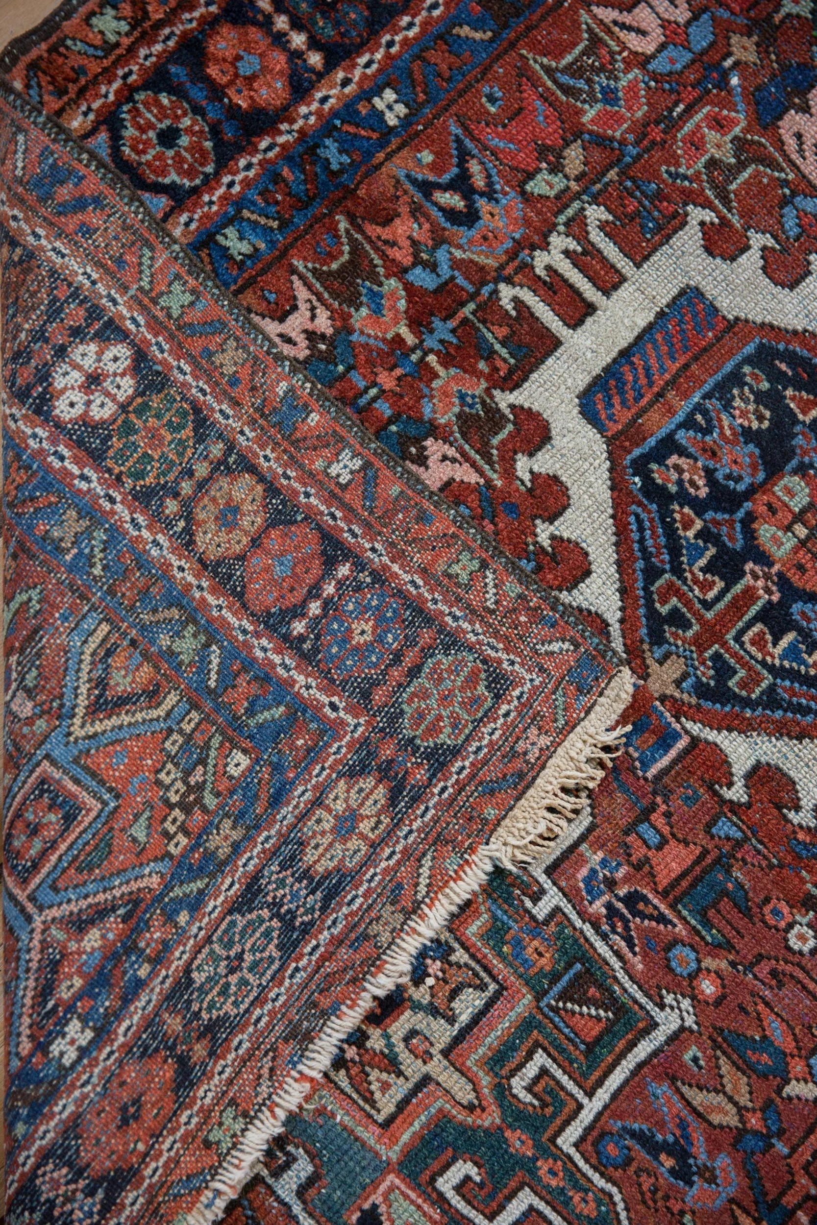 3.5x4.5 Vintage Karaja Square Rug - Image 8