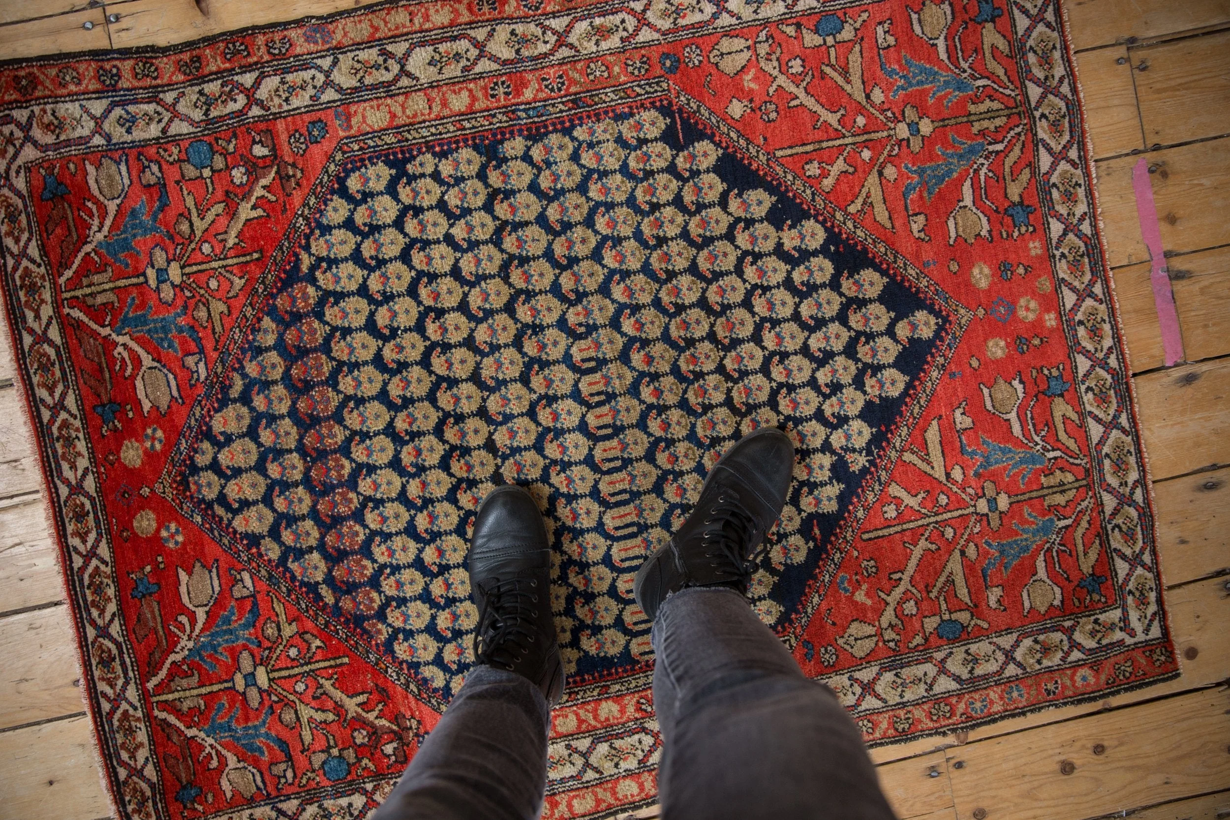 3.5x4.5 Vintage Malayer Square Rug - Image 2