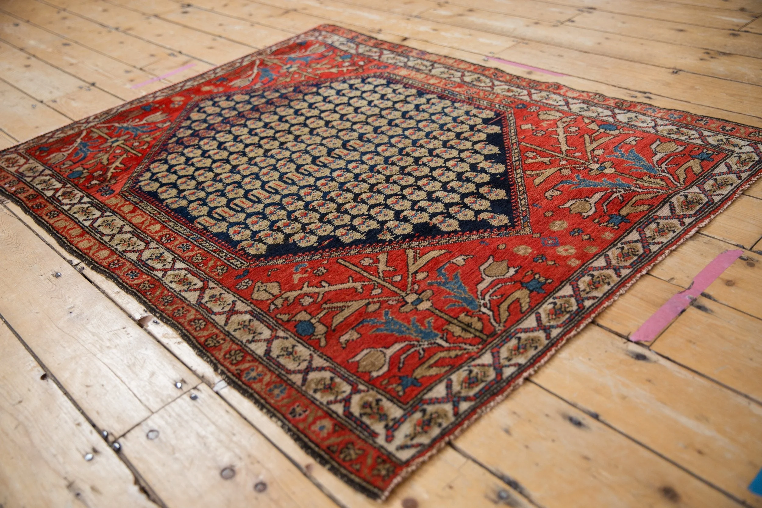 3.5x4.5 Vintage Malayer Square Rug - Image 3